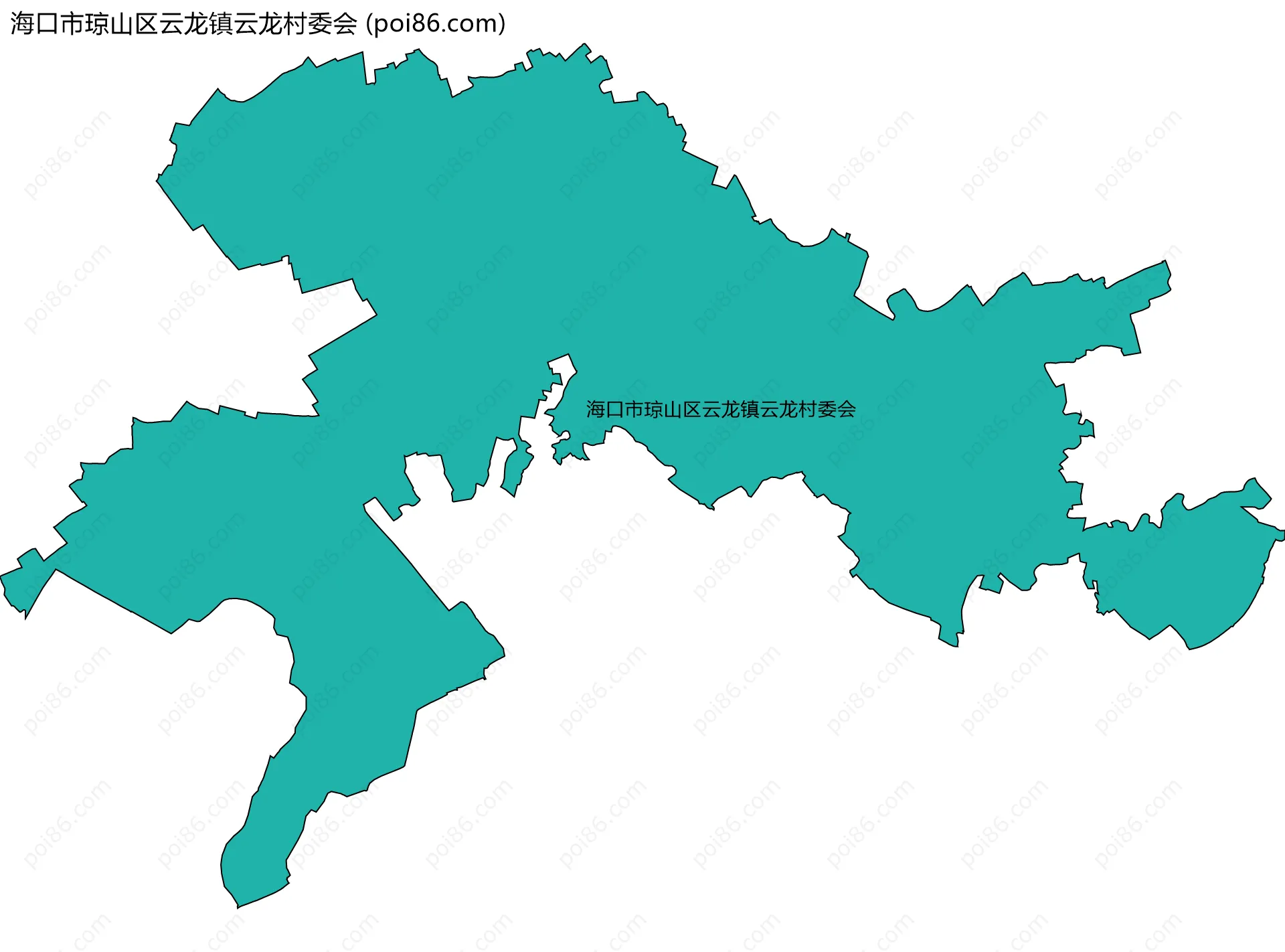 海口市琼山区云龙镇云龙村委会边界地图