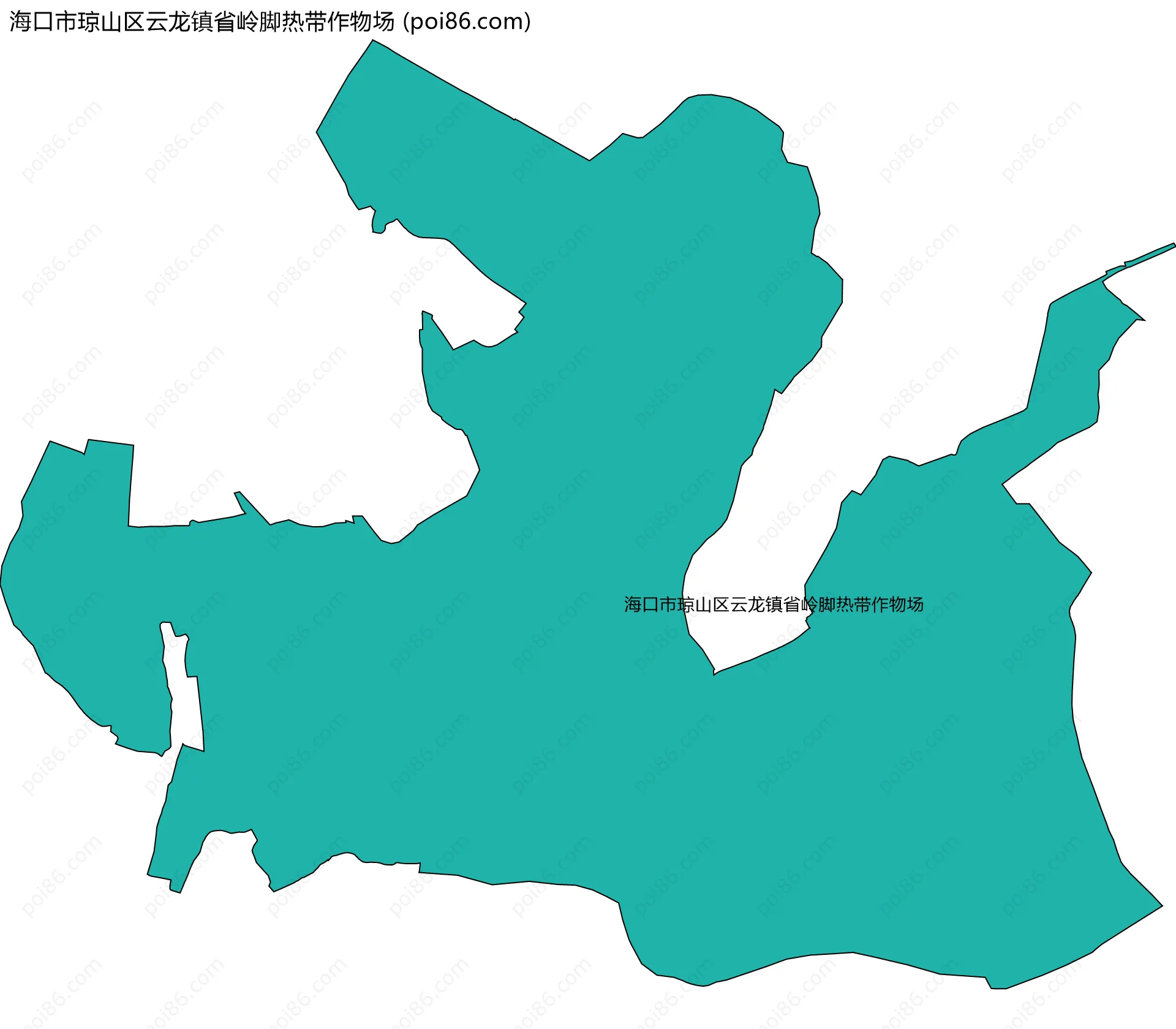 海口市琼山区云龙镇省岭脚热带作物场边界地图