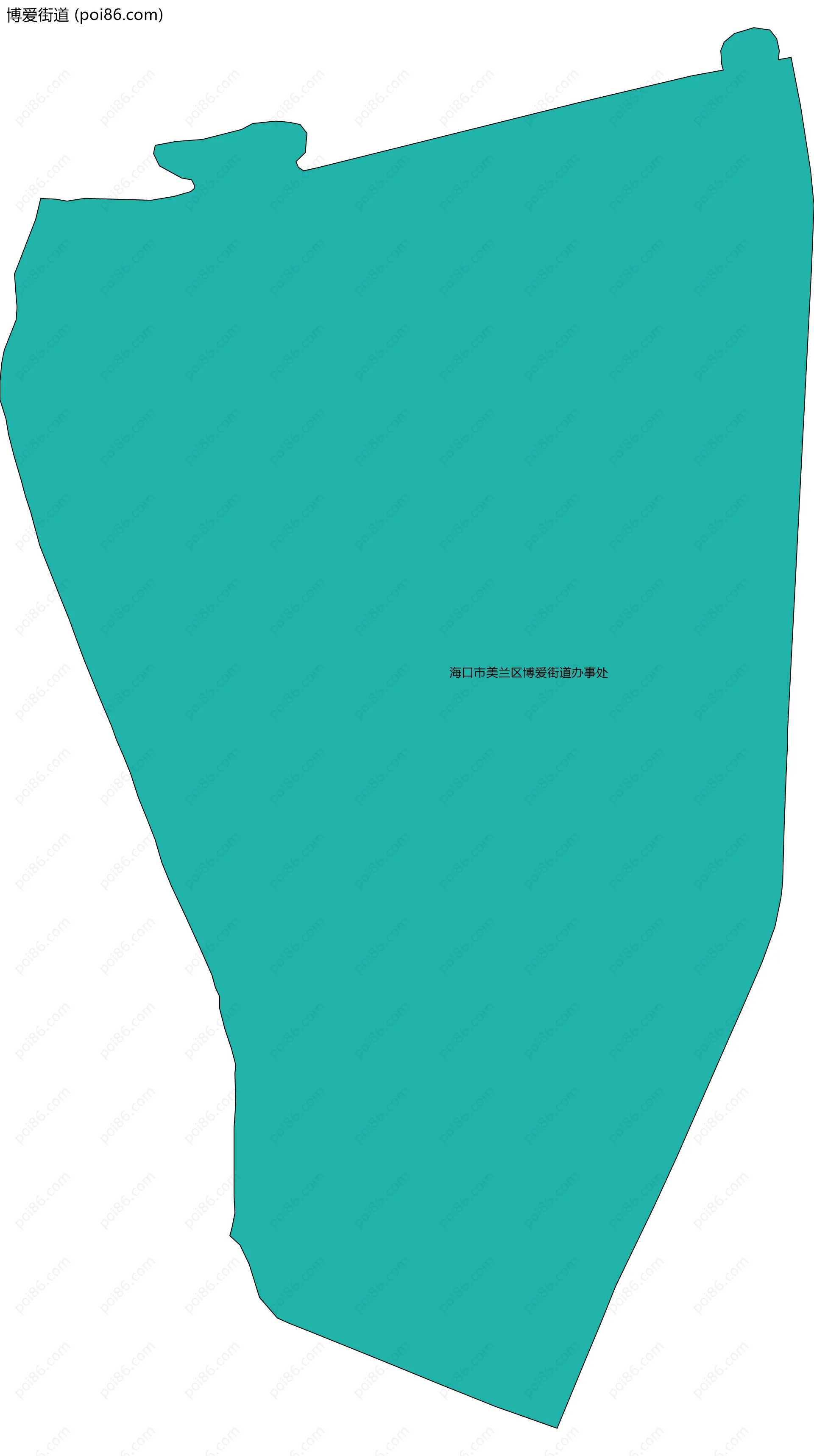 博爱街道边界地图(五级行政区划)