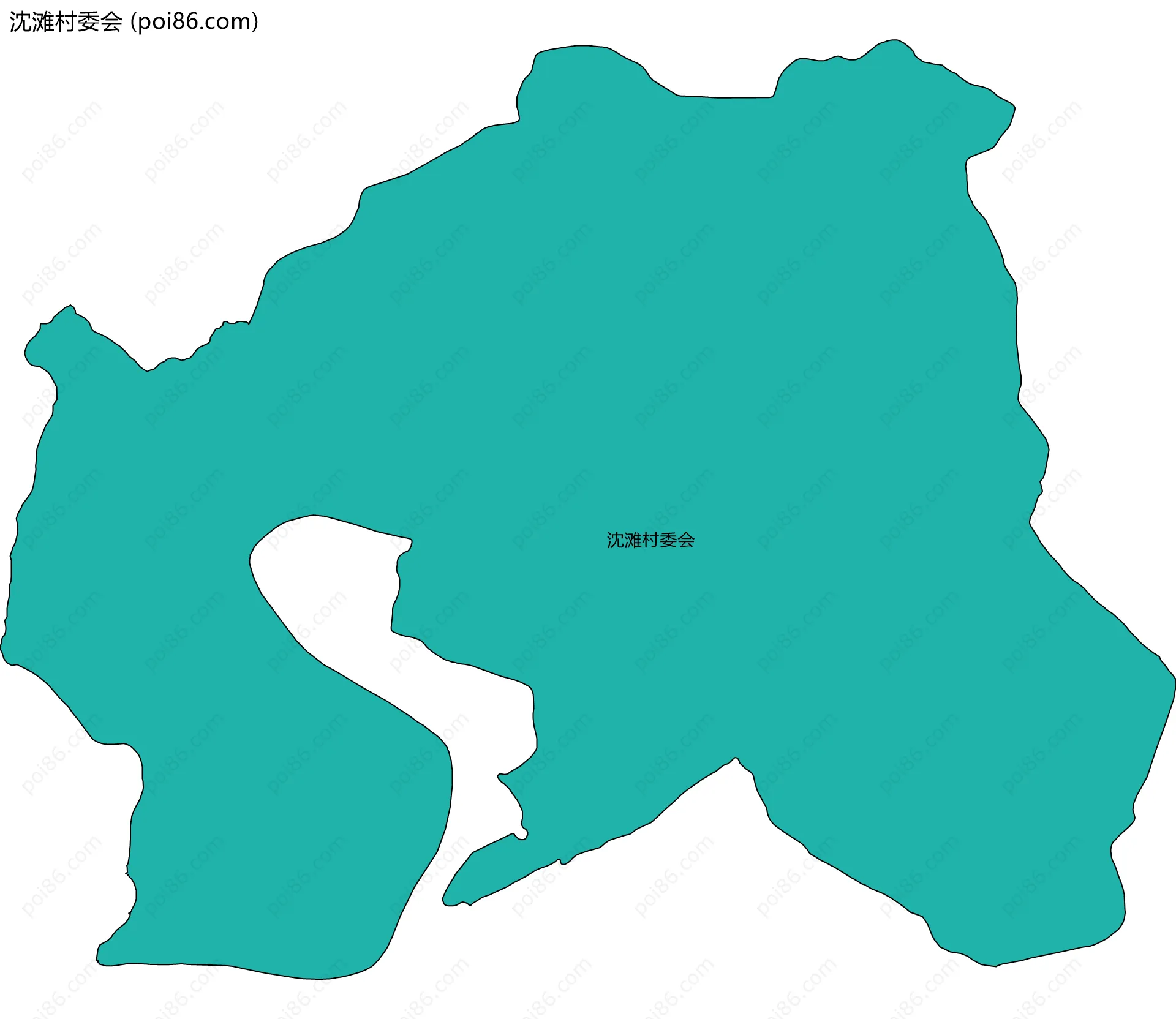 沈滩村委会边界地图