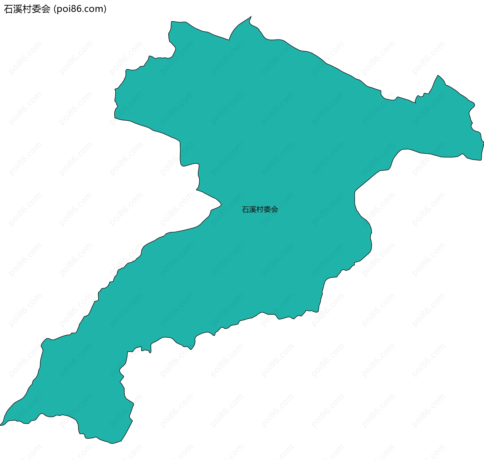 石溪村委会边界地图