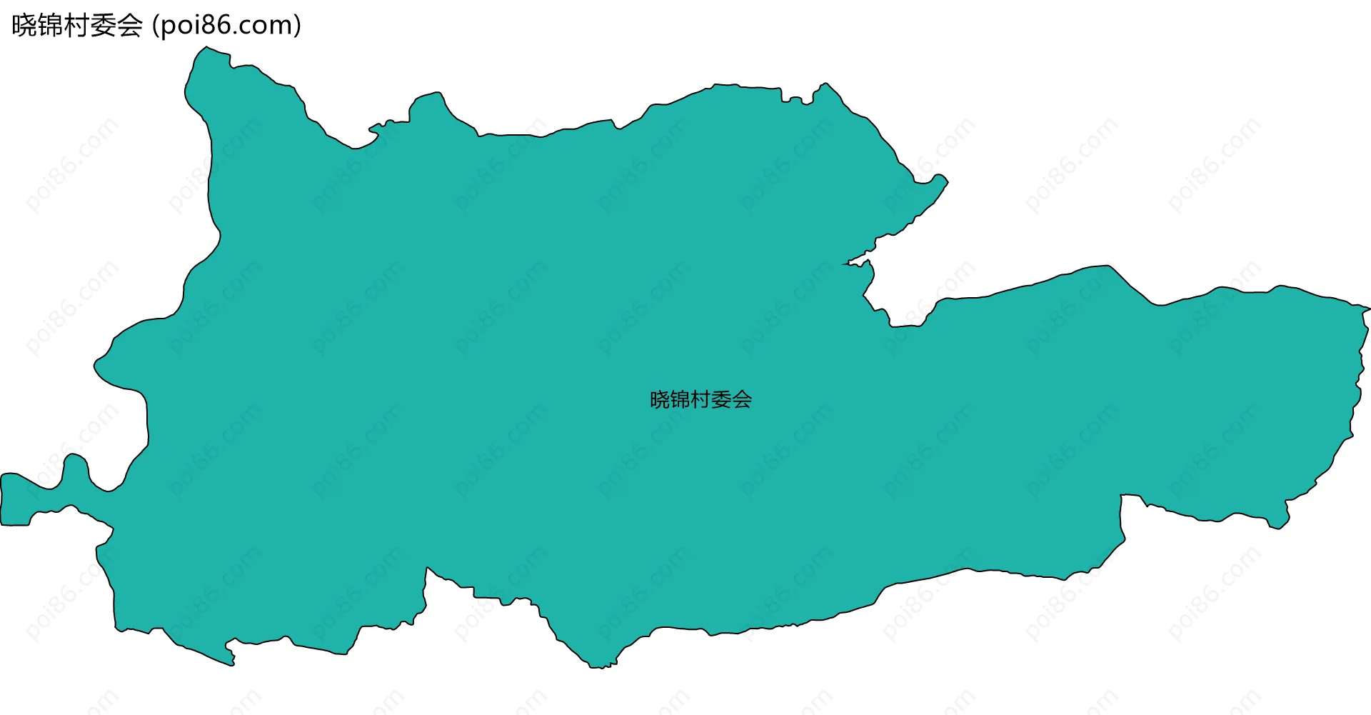 晓锦村委会边界地图