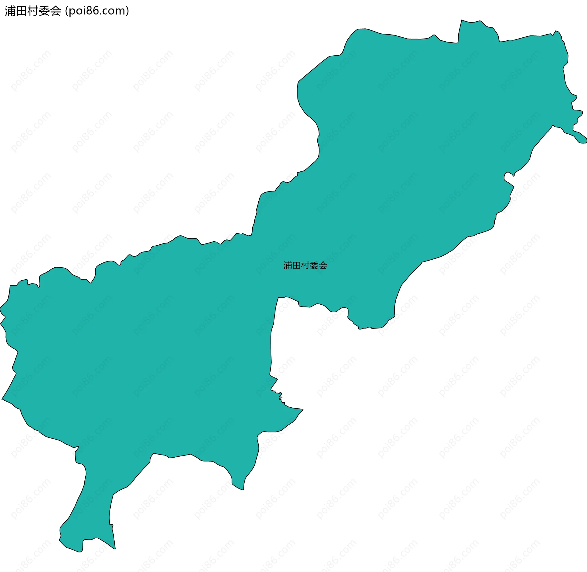 浦田村委会边界地图