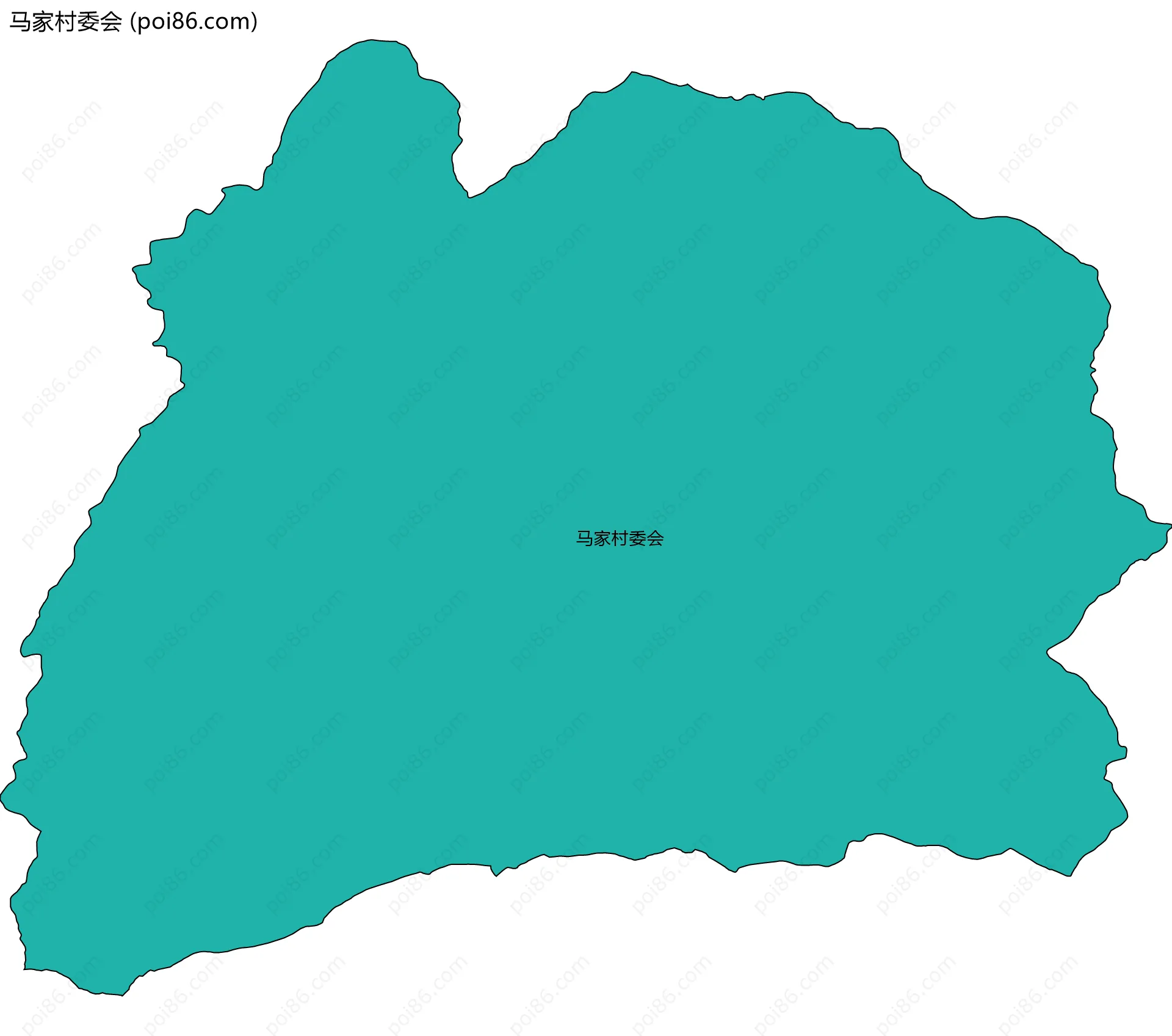 马家村委会边界地图