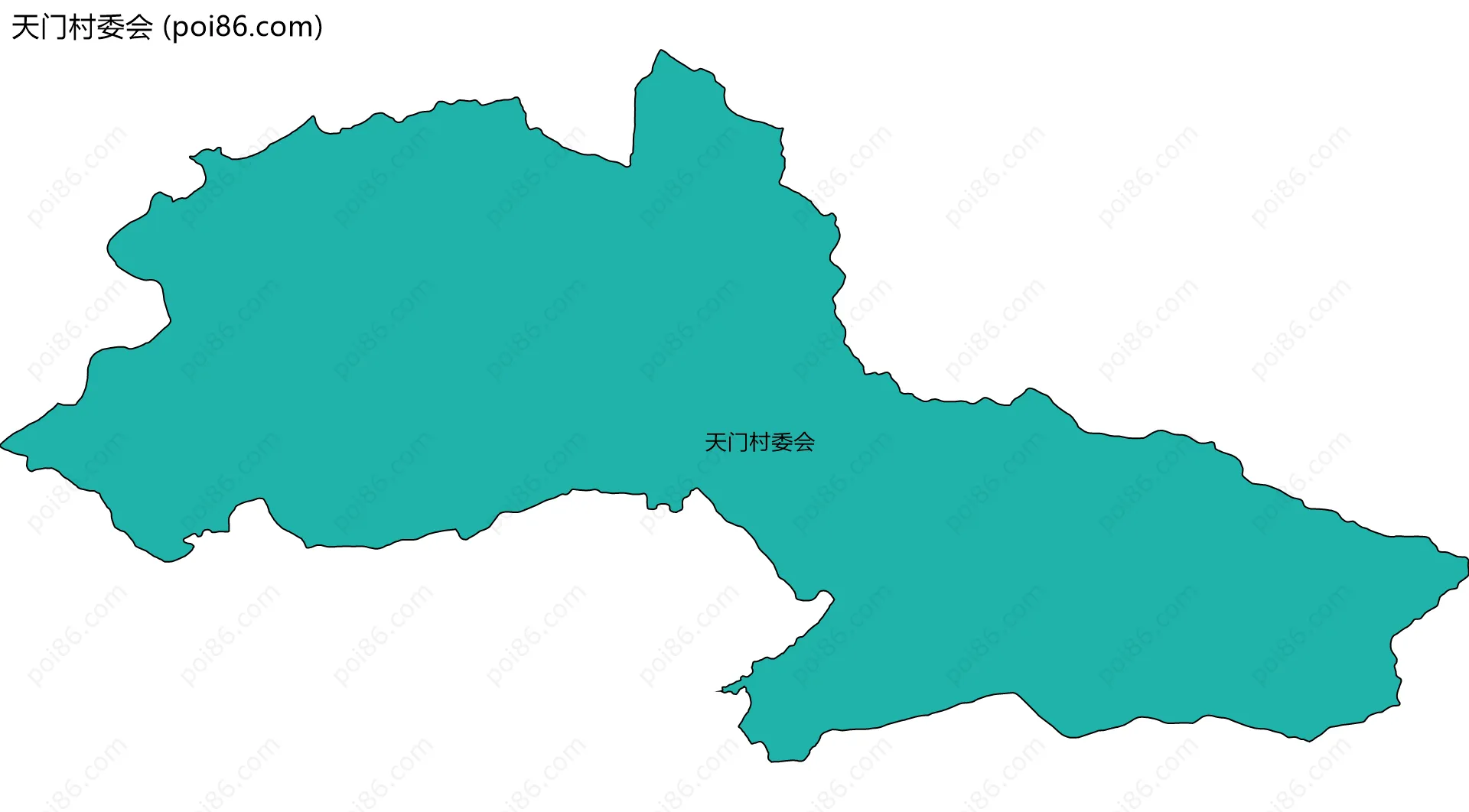 天门村委会边界地图