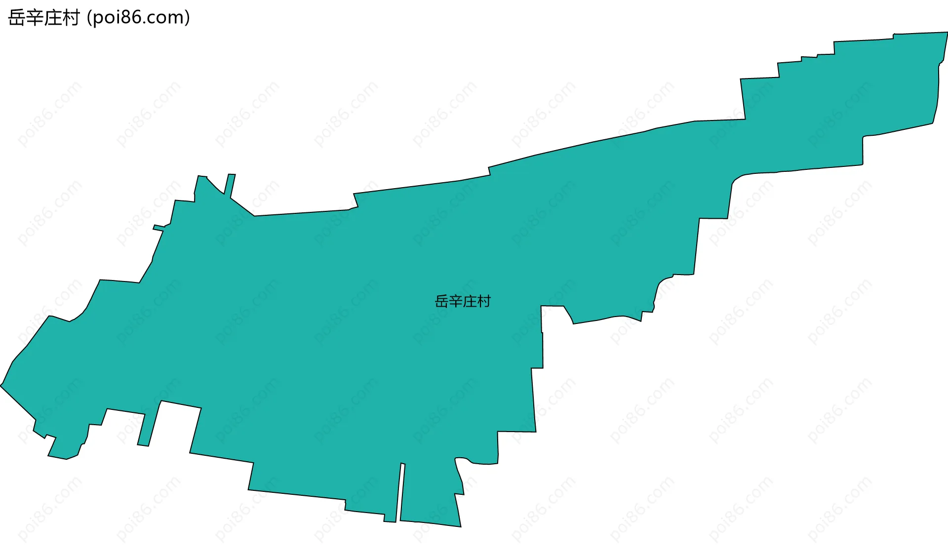 岳辛庄村边界地图
