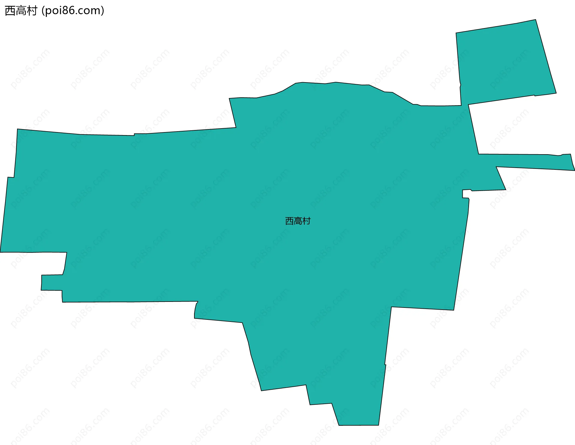 西高村边界地图