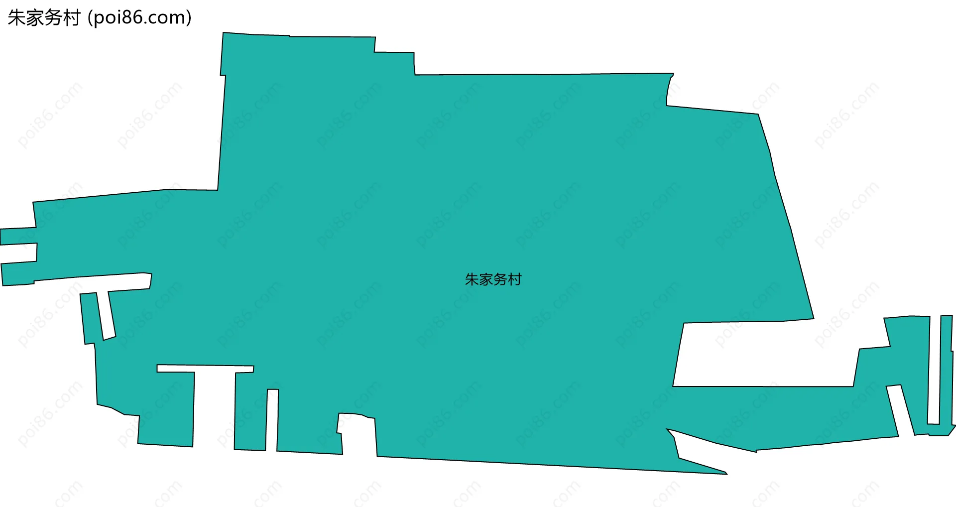 朱家务村边界地图