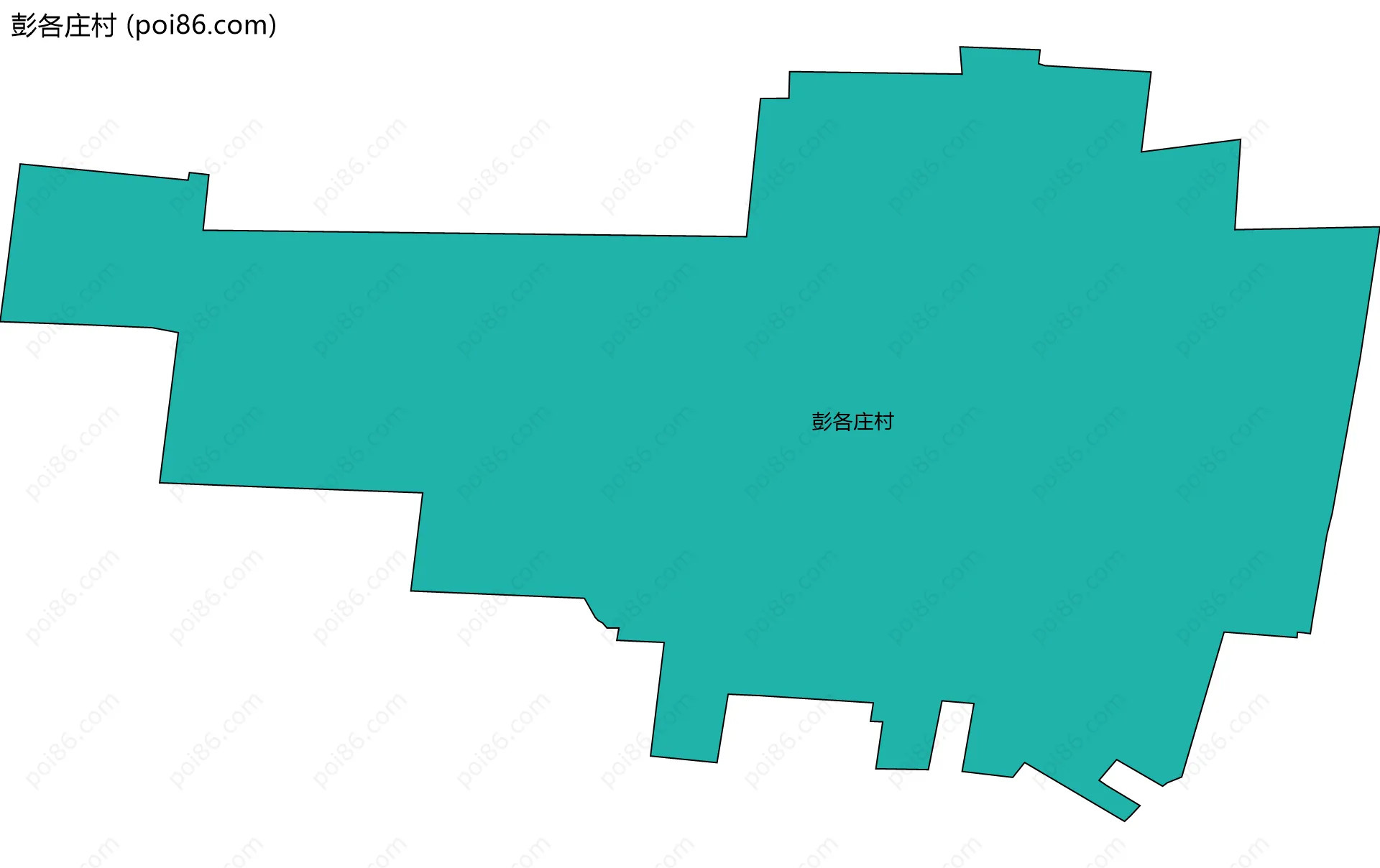彭各庄村边界地图