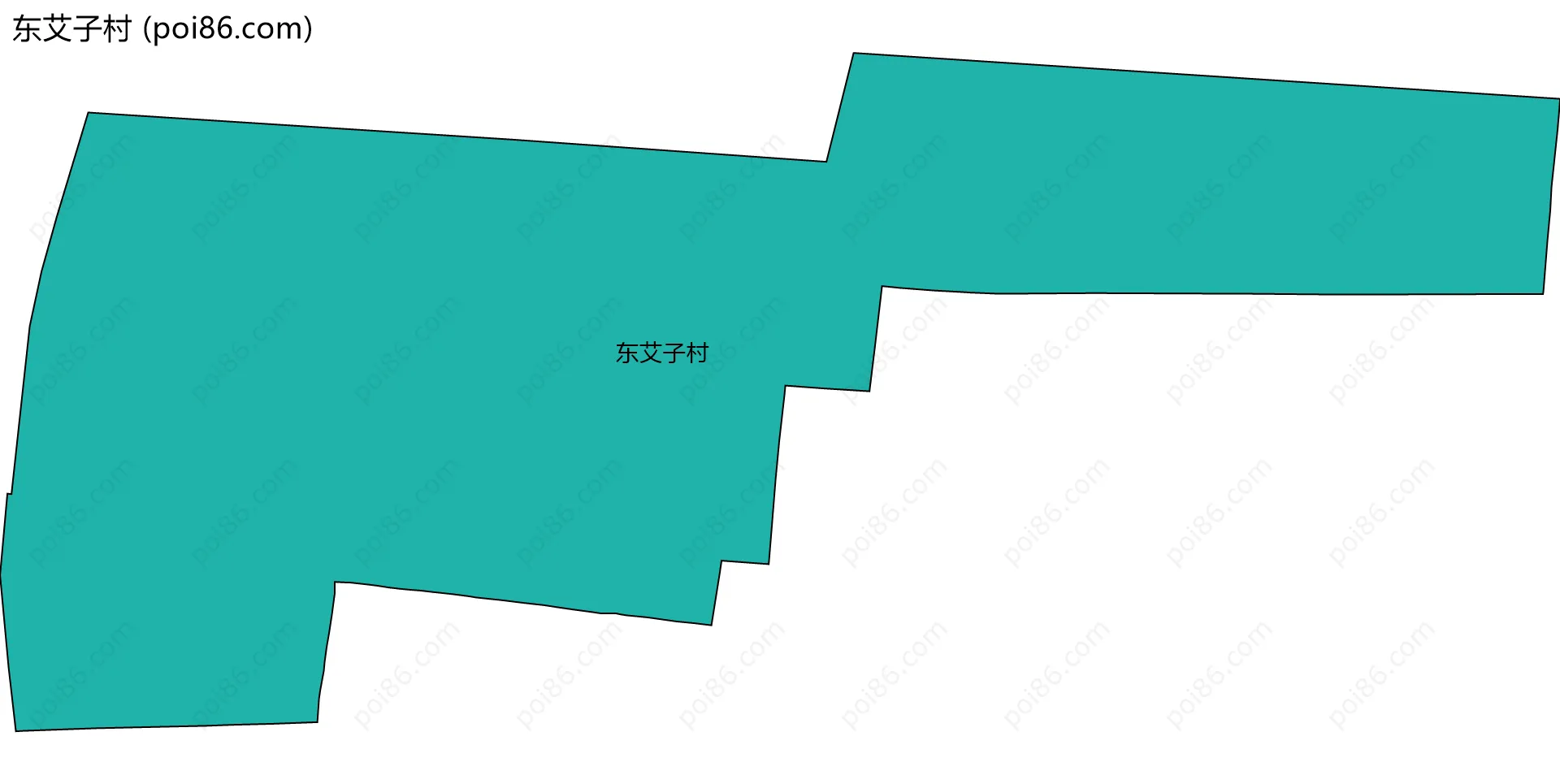 东艾子村边界地图