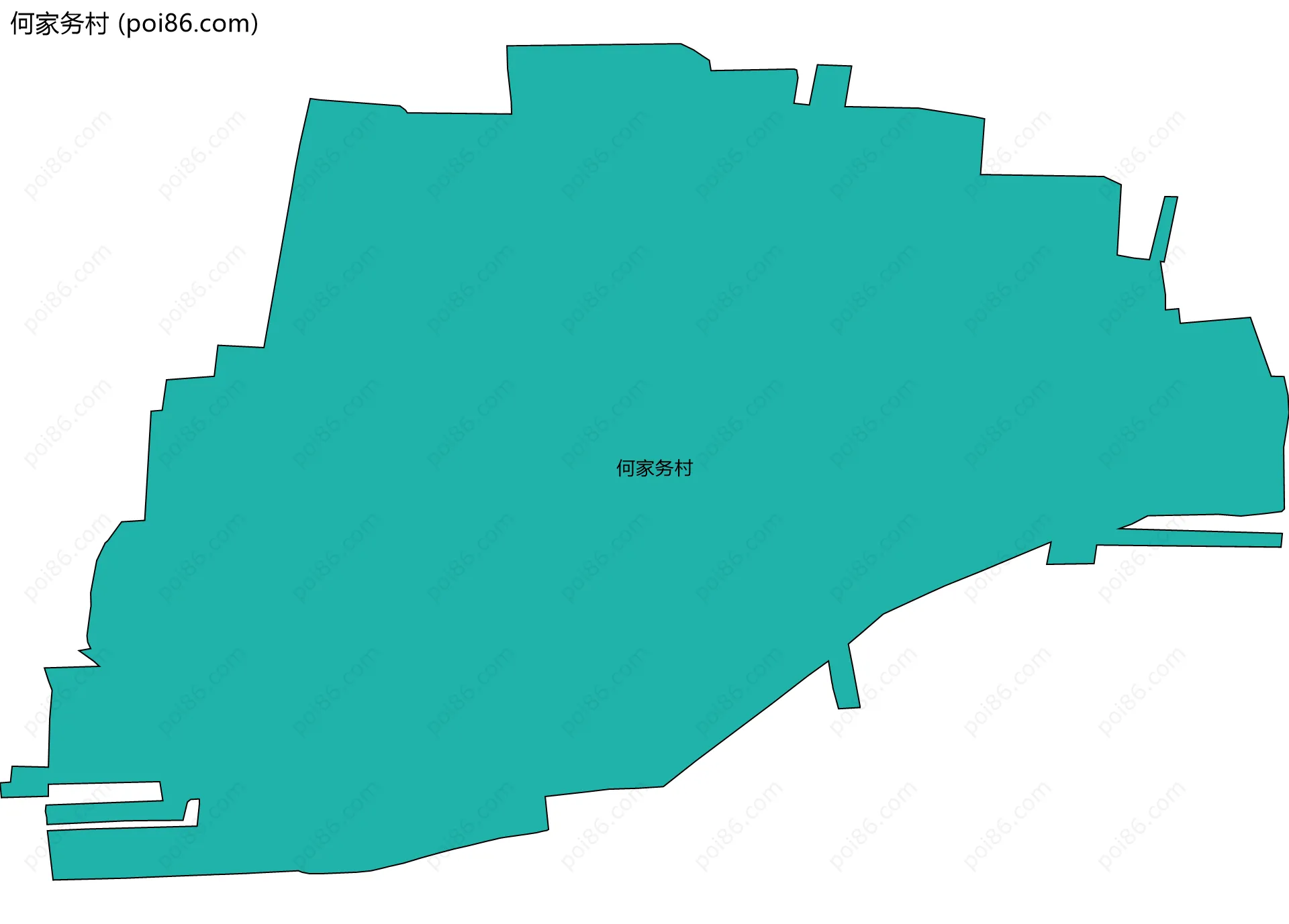 何家务村边界地图