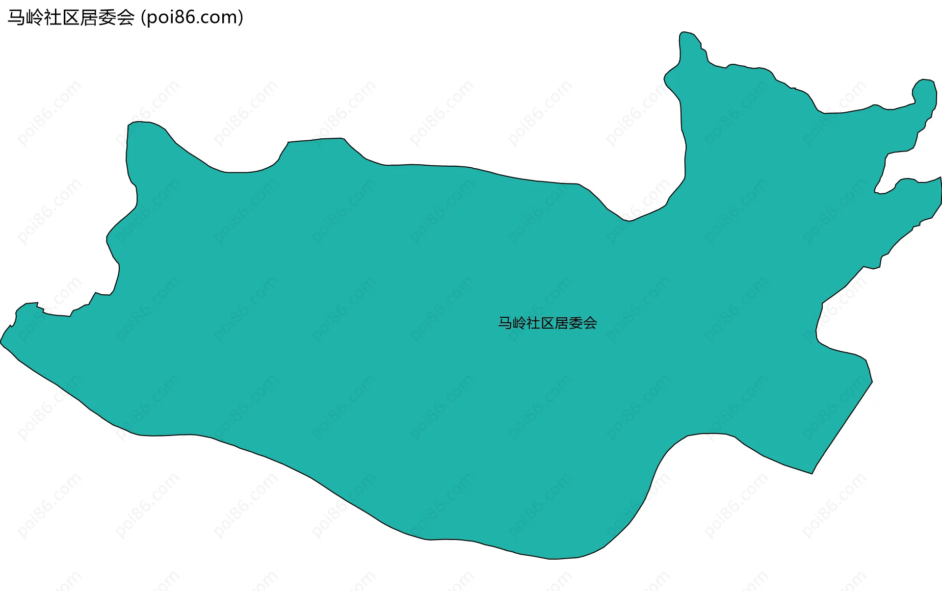 马岭社区居委会边界地图