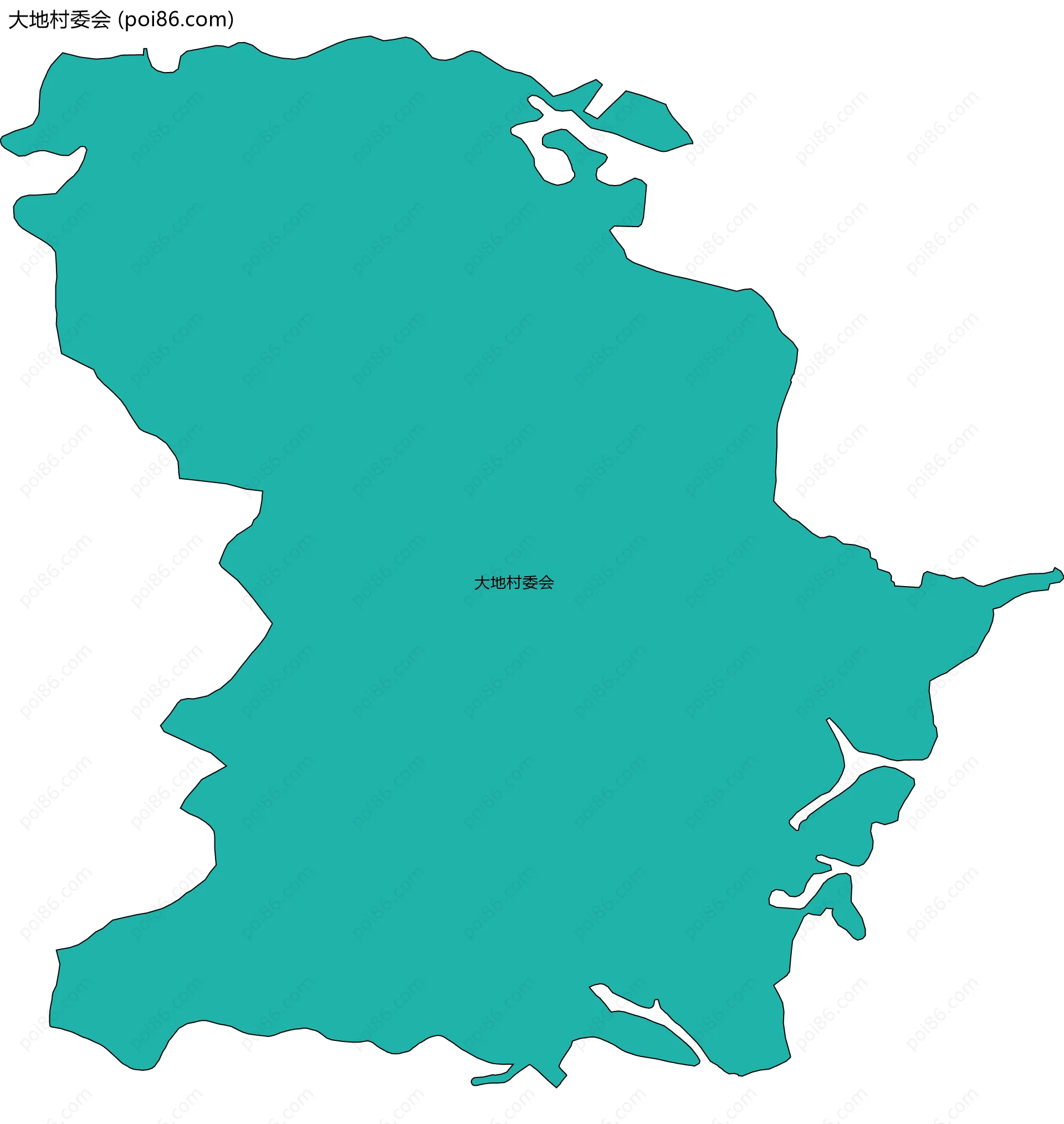 大地村委会边界地图