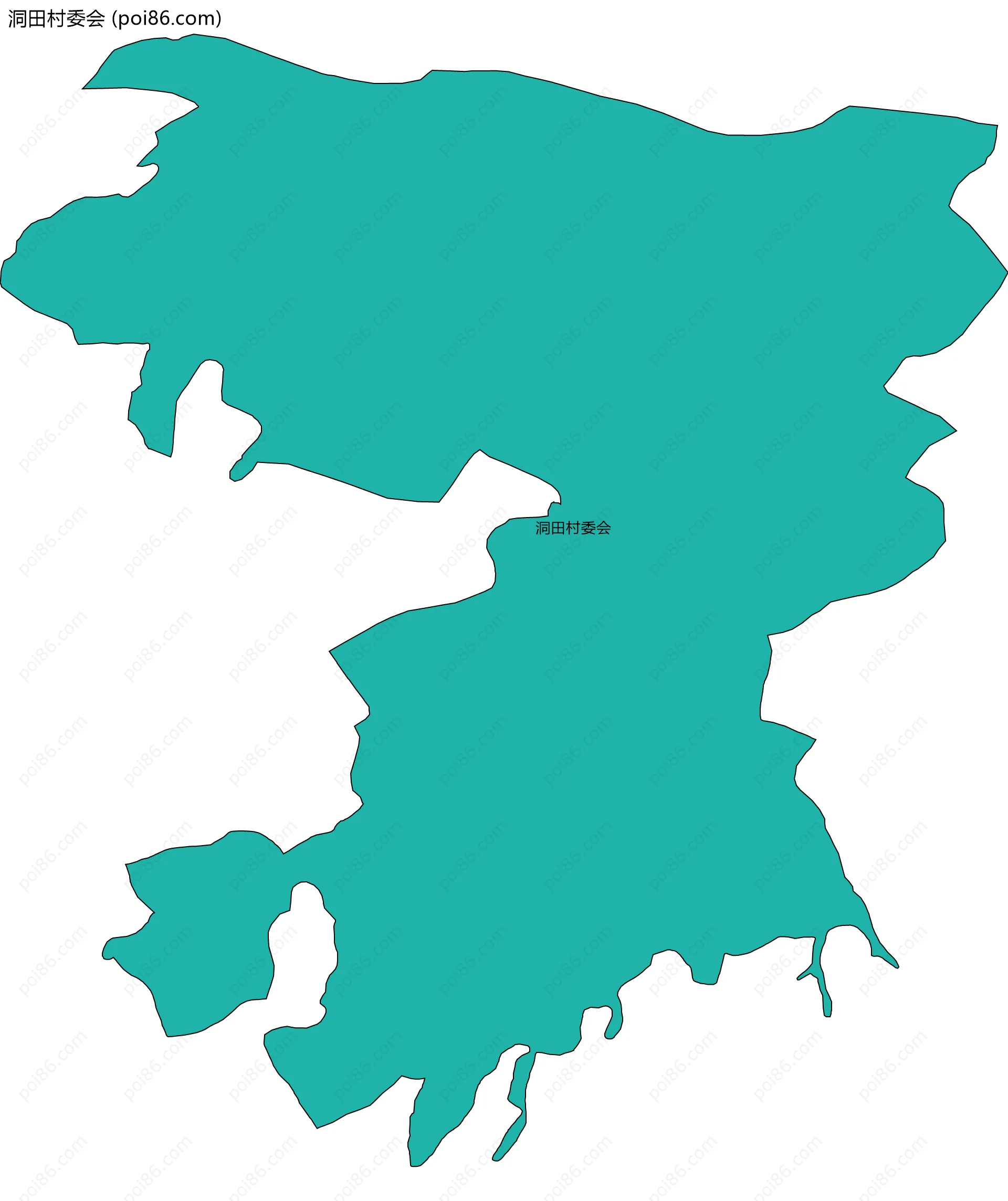 洞田村委会边界地图