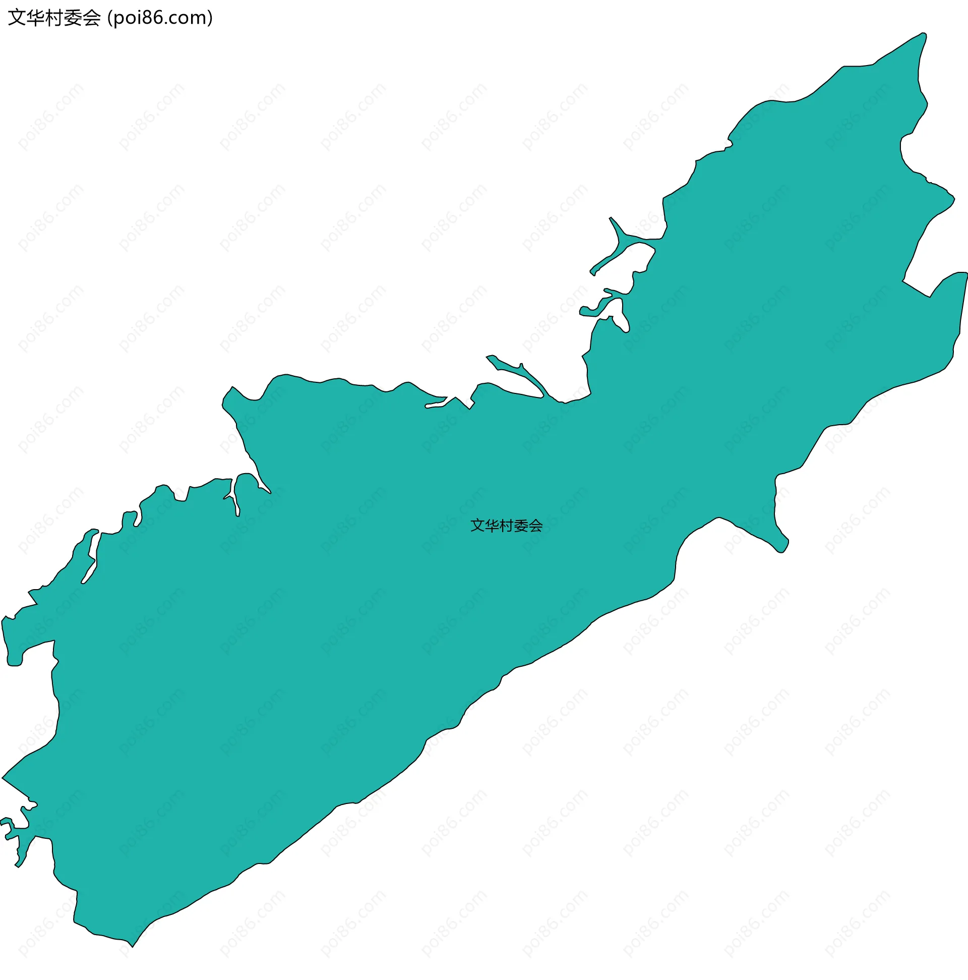 文华村委会边界地图