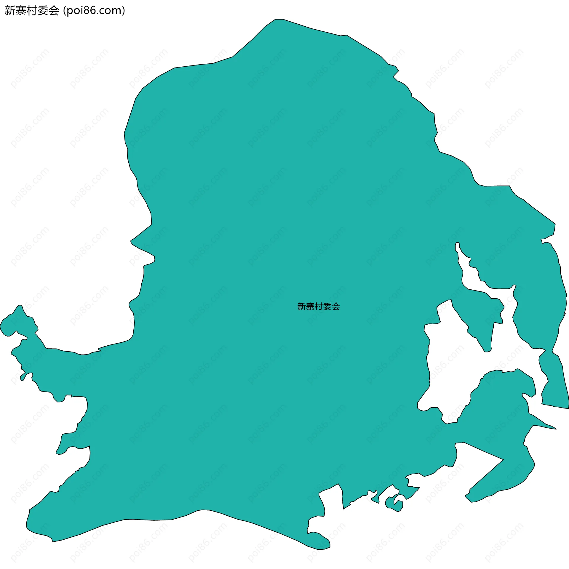 新寨村委会边界地图