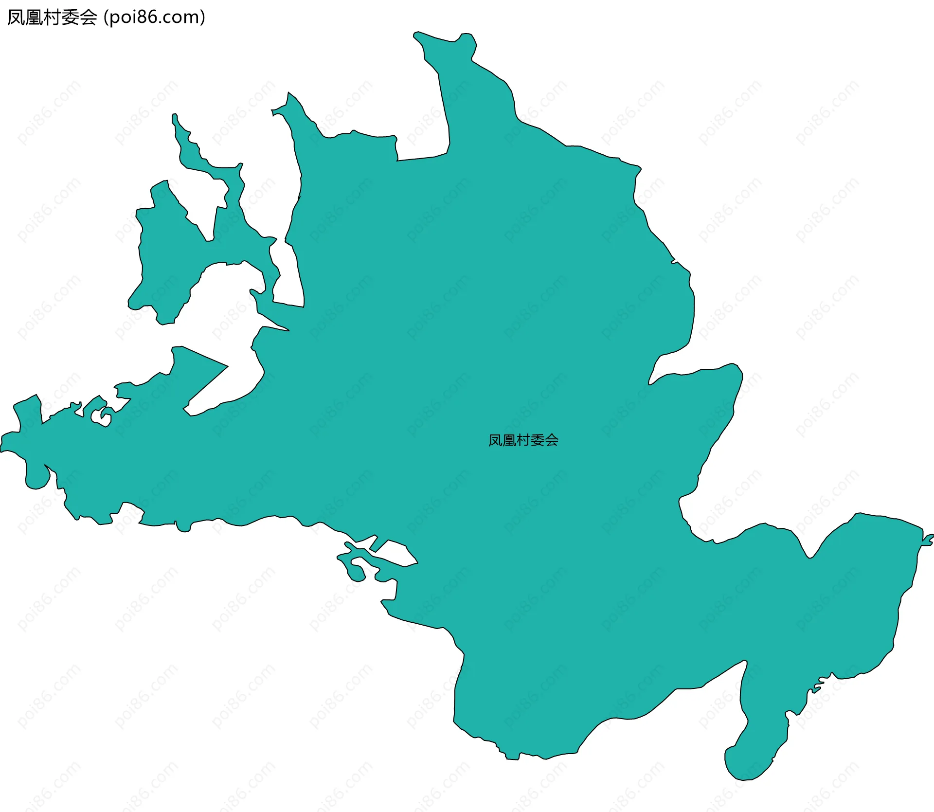 凤凰村委会边界地图