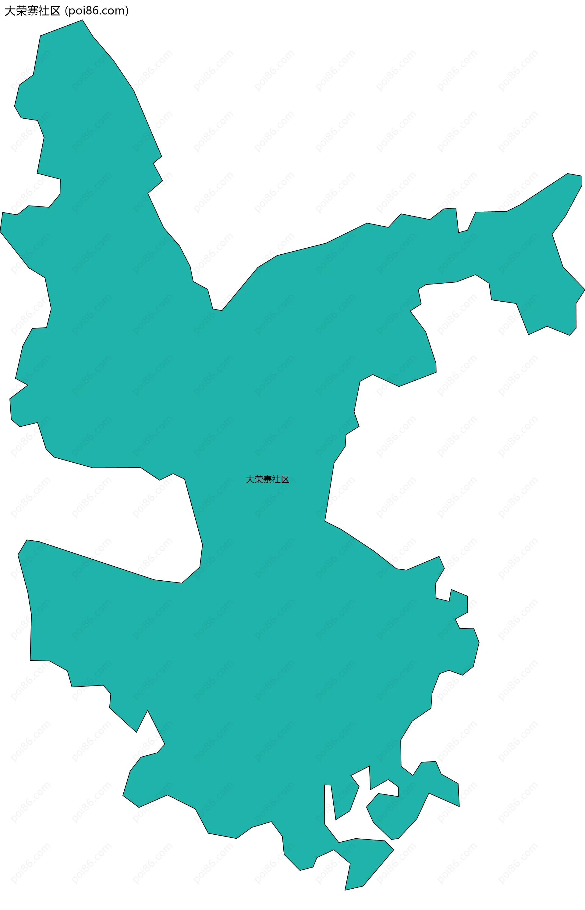 大荣寨社区边界地图