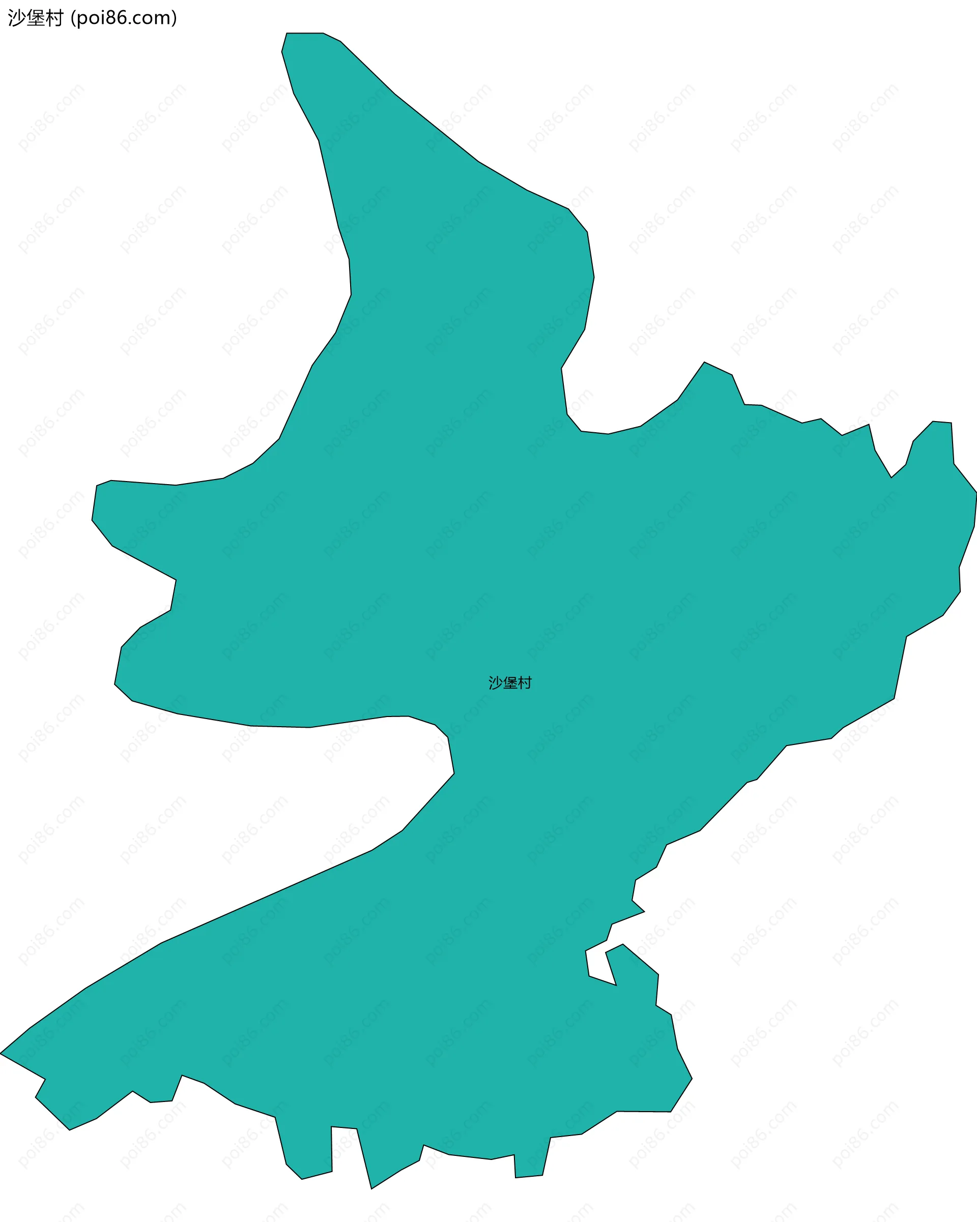 沙堡村边界地图