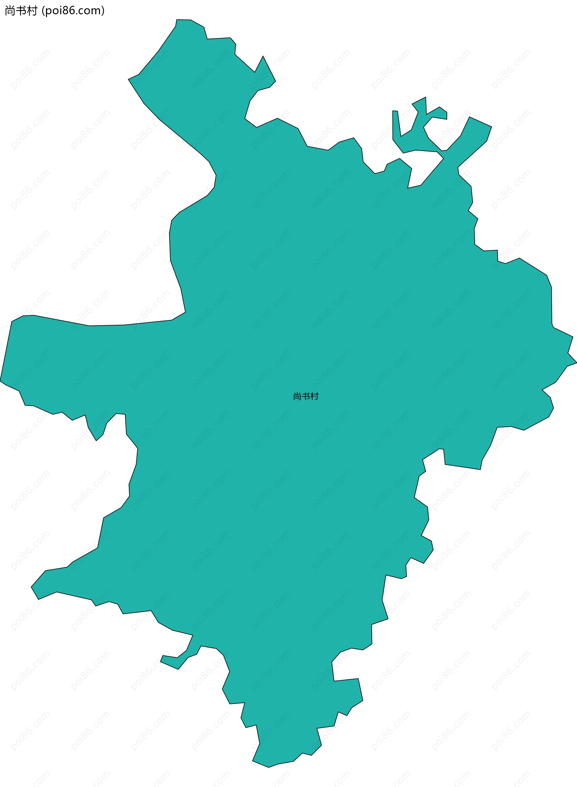 尚书村边界地图