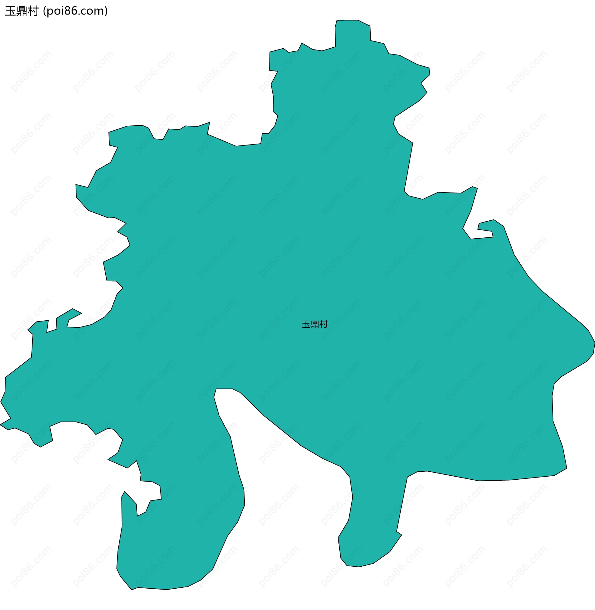 玉鼎村边界地图