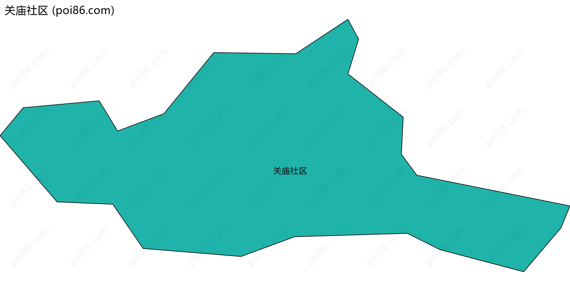 关庙社区边界地图