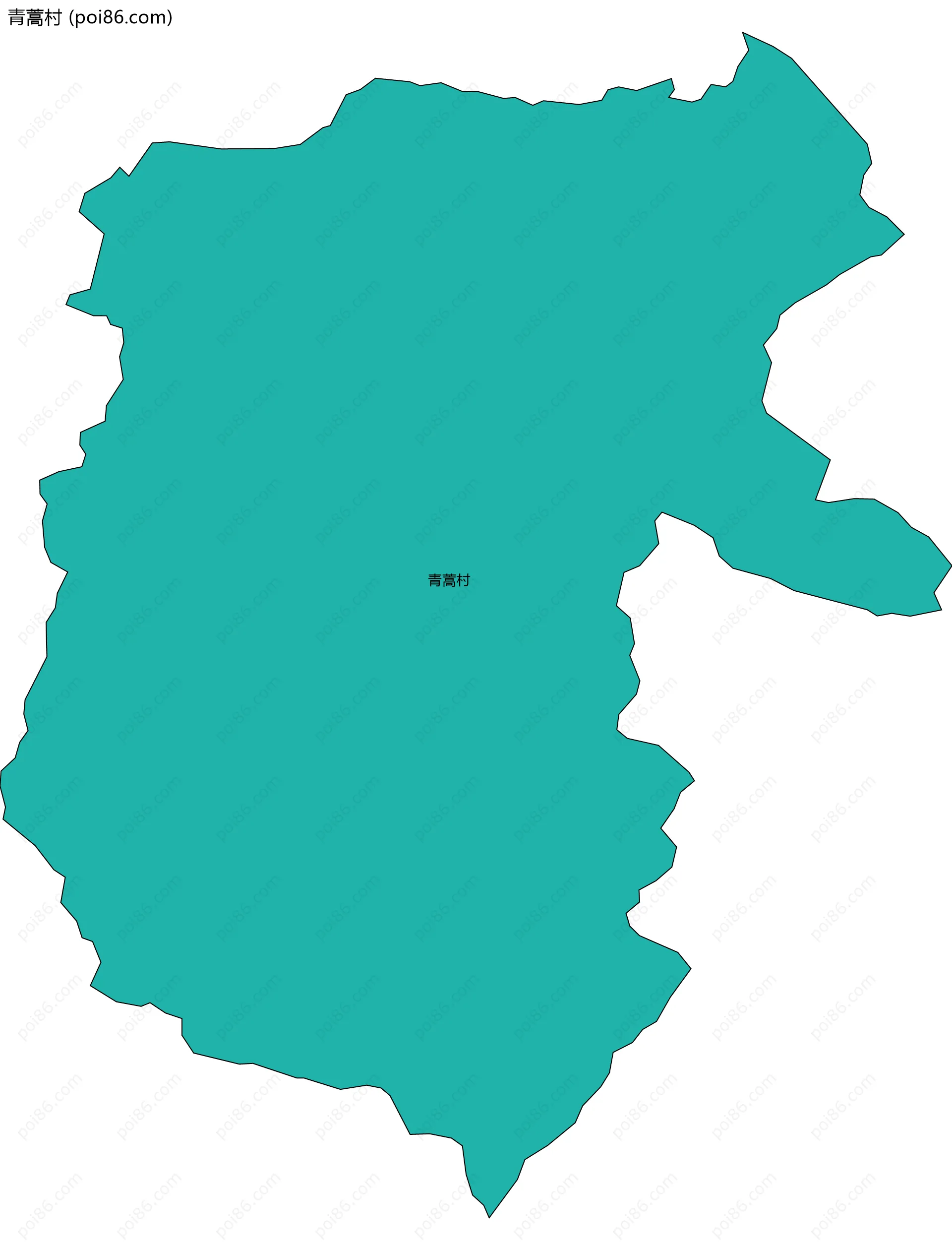 青蒿村边界地图