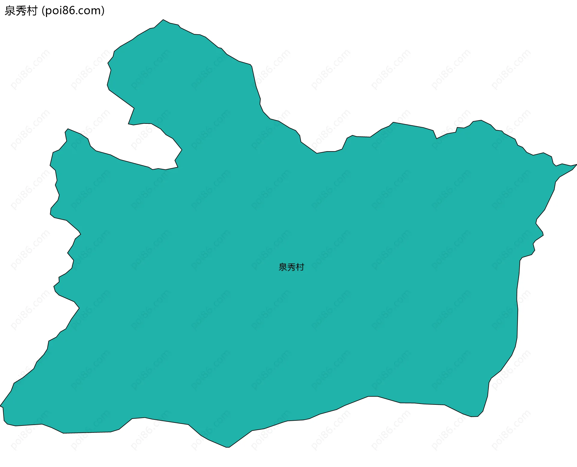 泉秀村边界地图