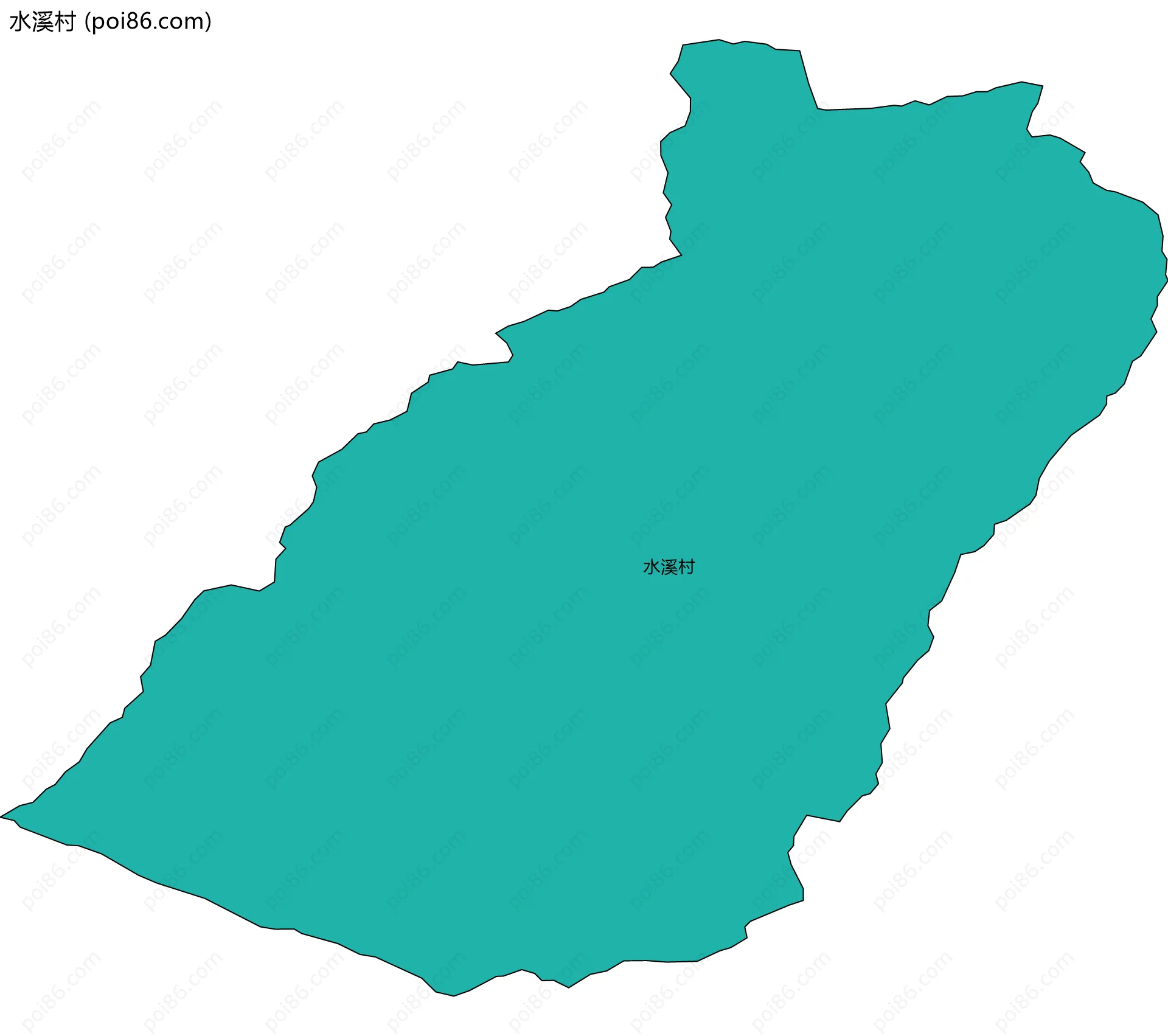水溪村边界地图