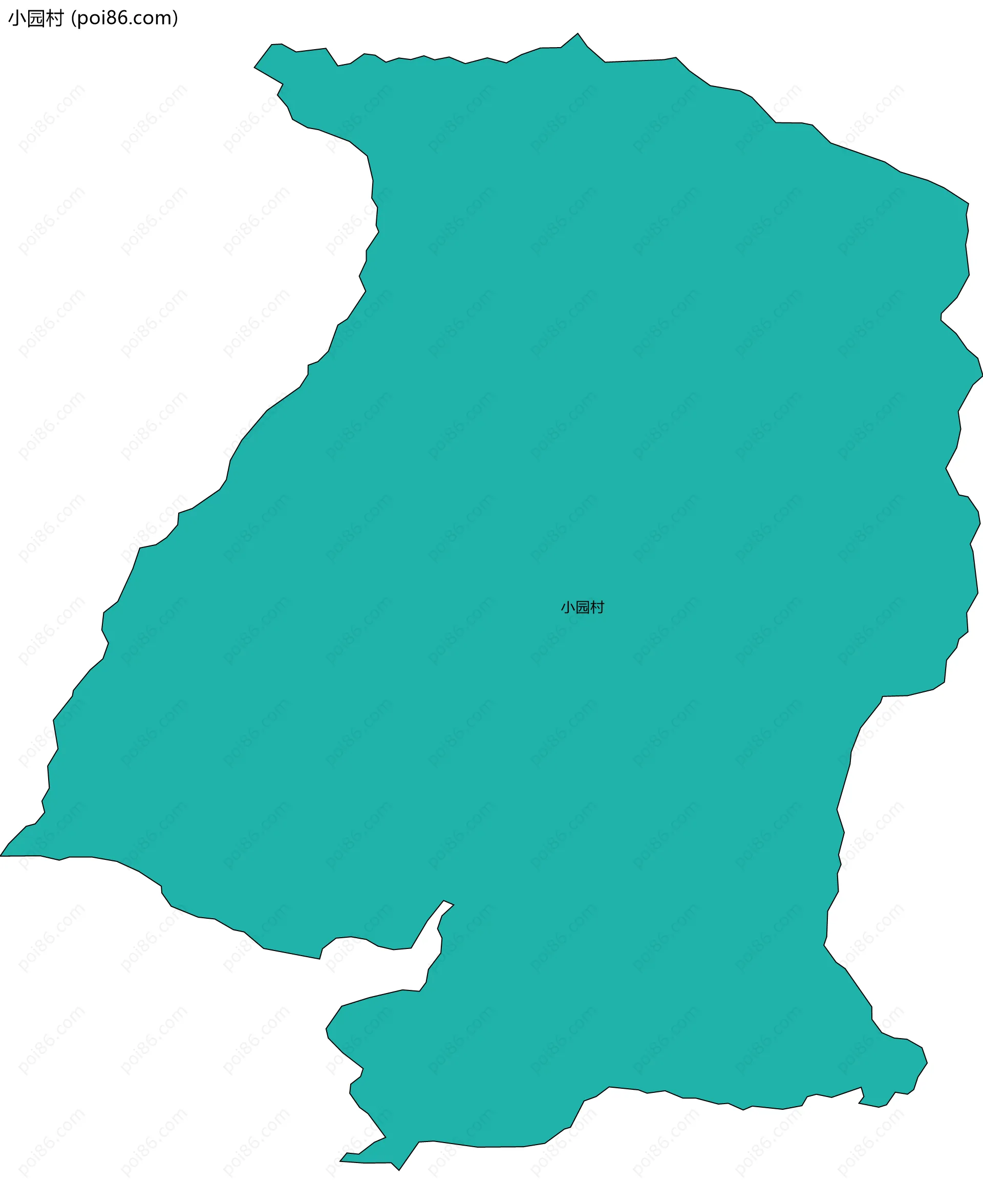 小园村边界地图