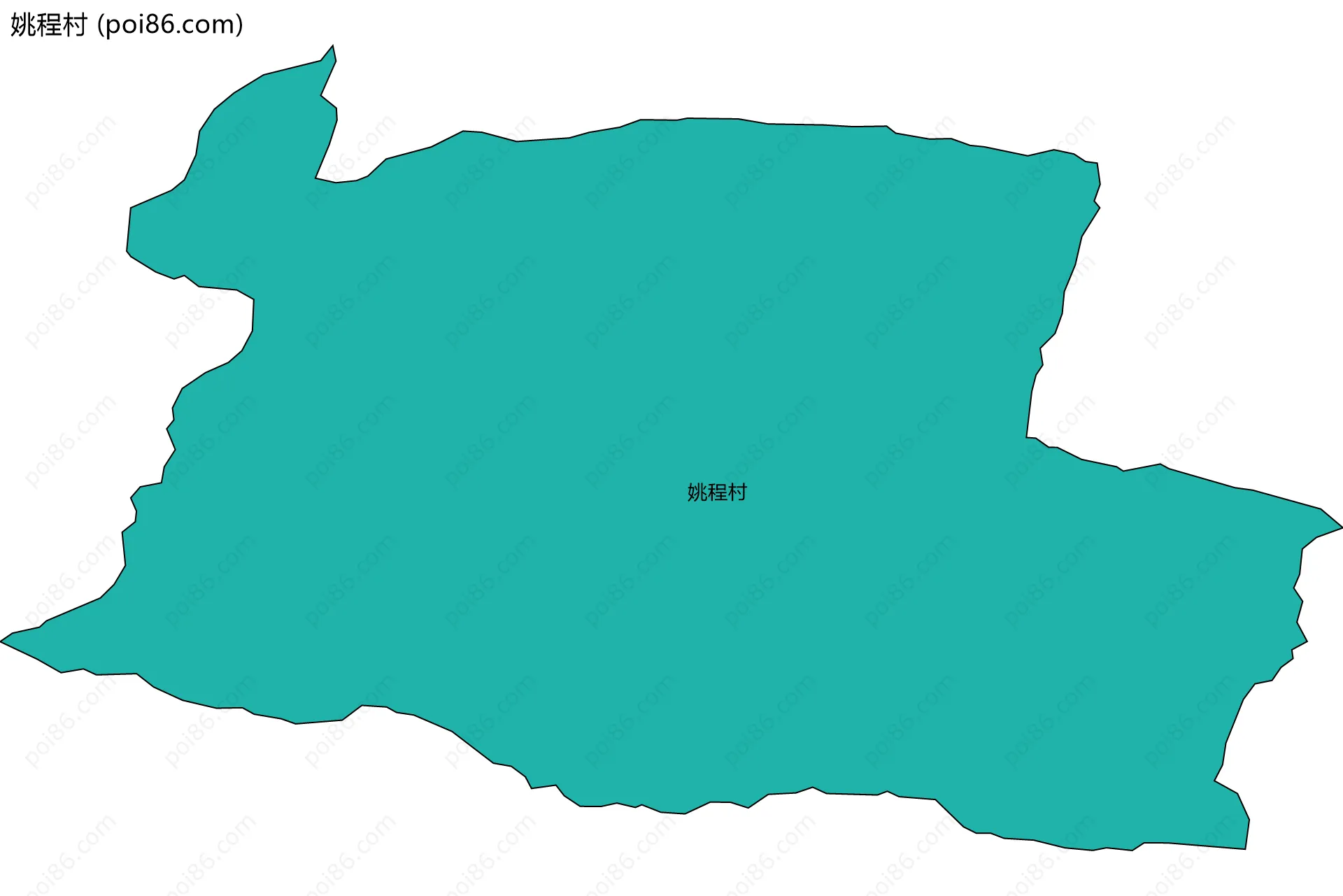 姚程村边界地图