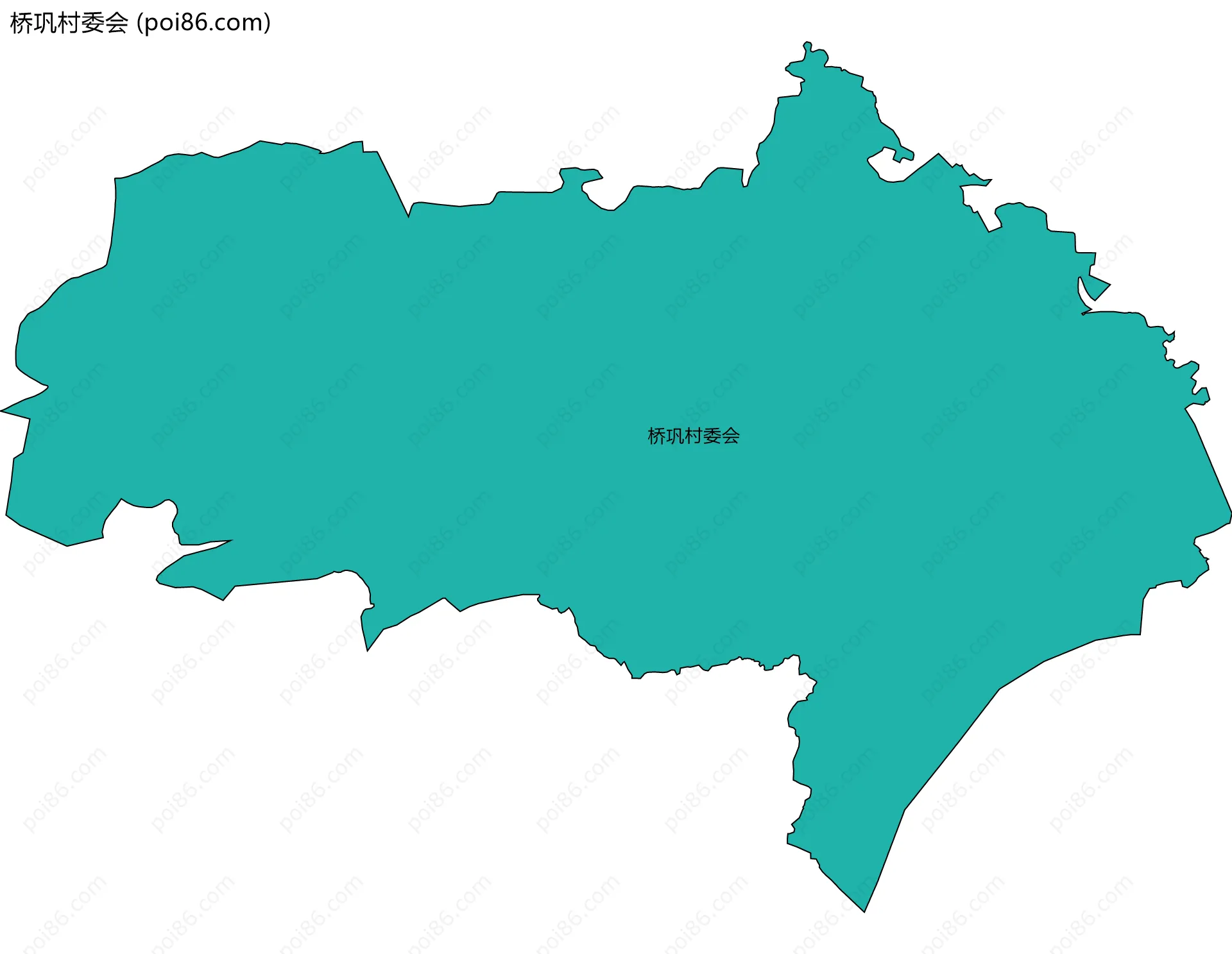 桥巩村委会边界地图