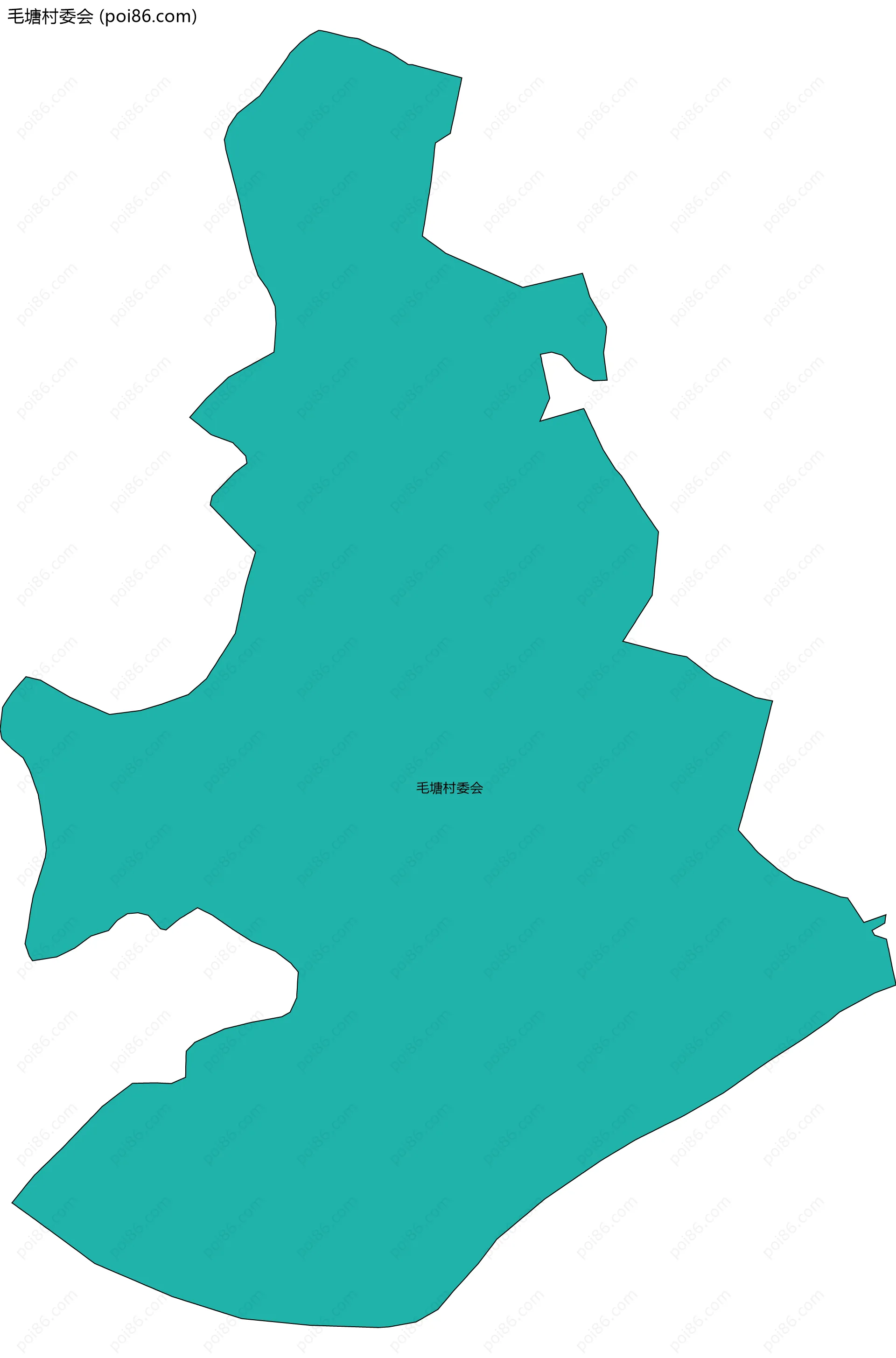 毛塘村委会边界地图