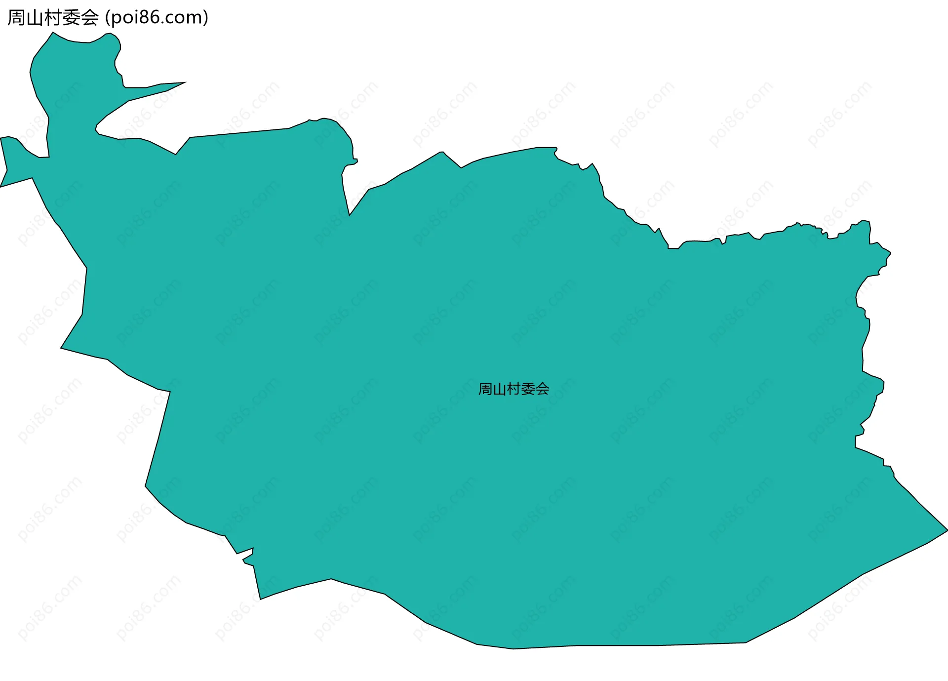 周山村委会边界地图