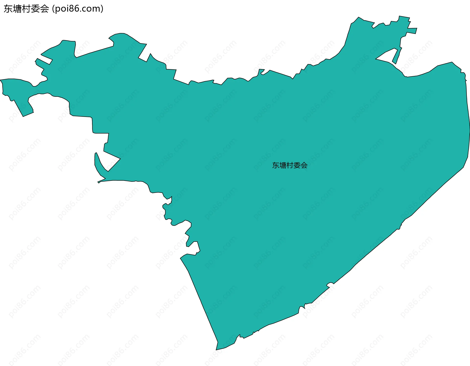东塘村委会边界地图