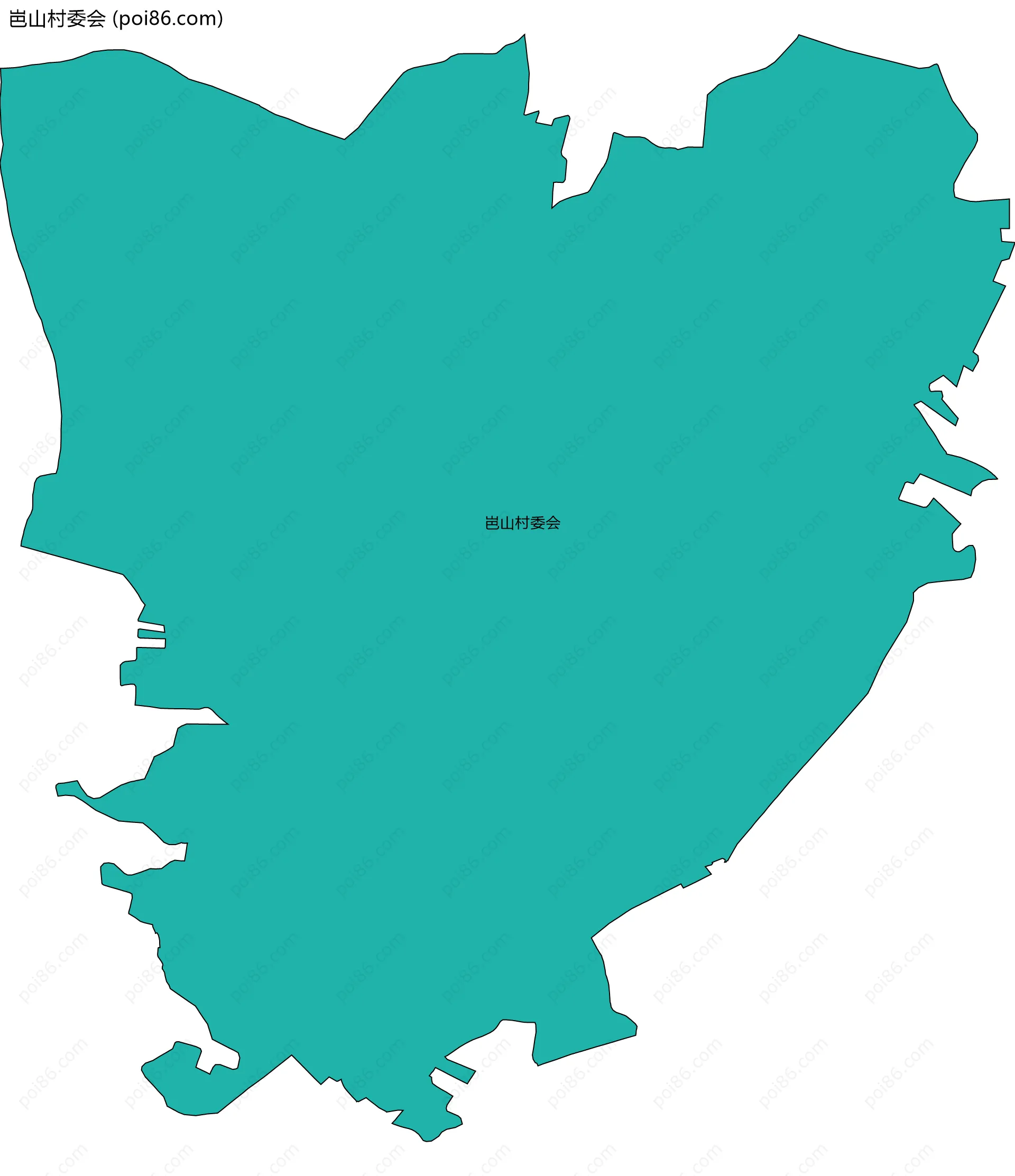 岜山村委会边界地图