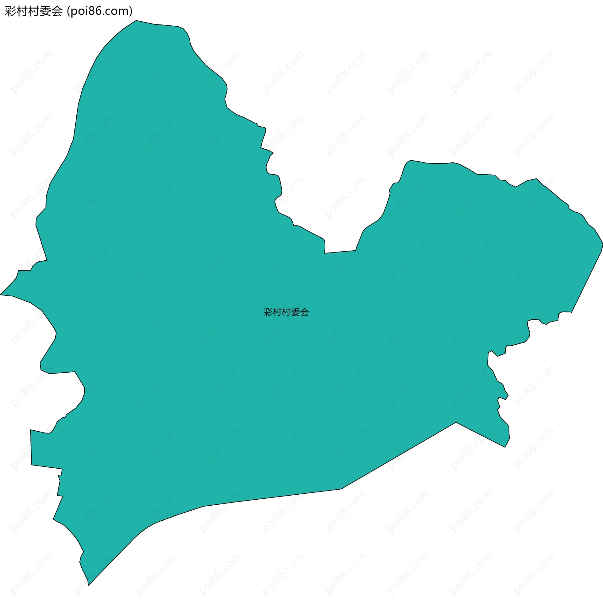 彩村村委会边界地图