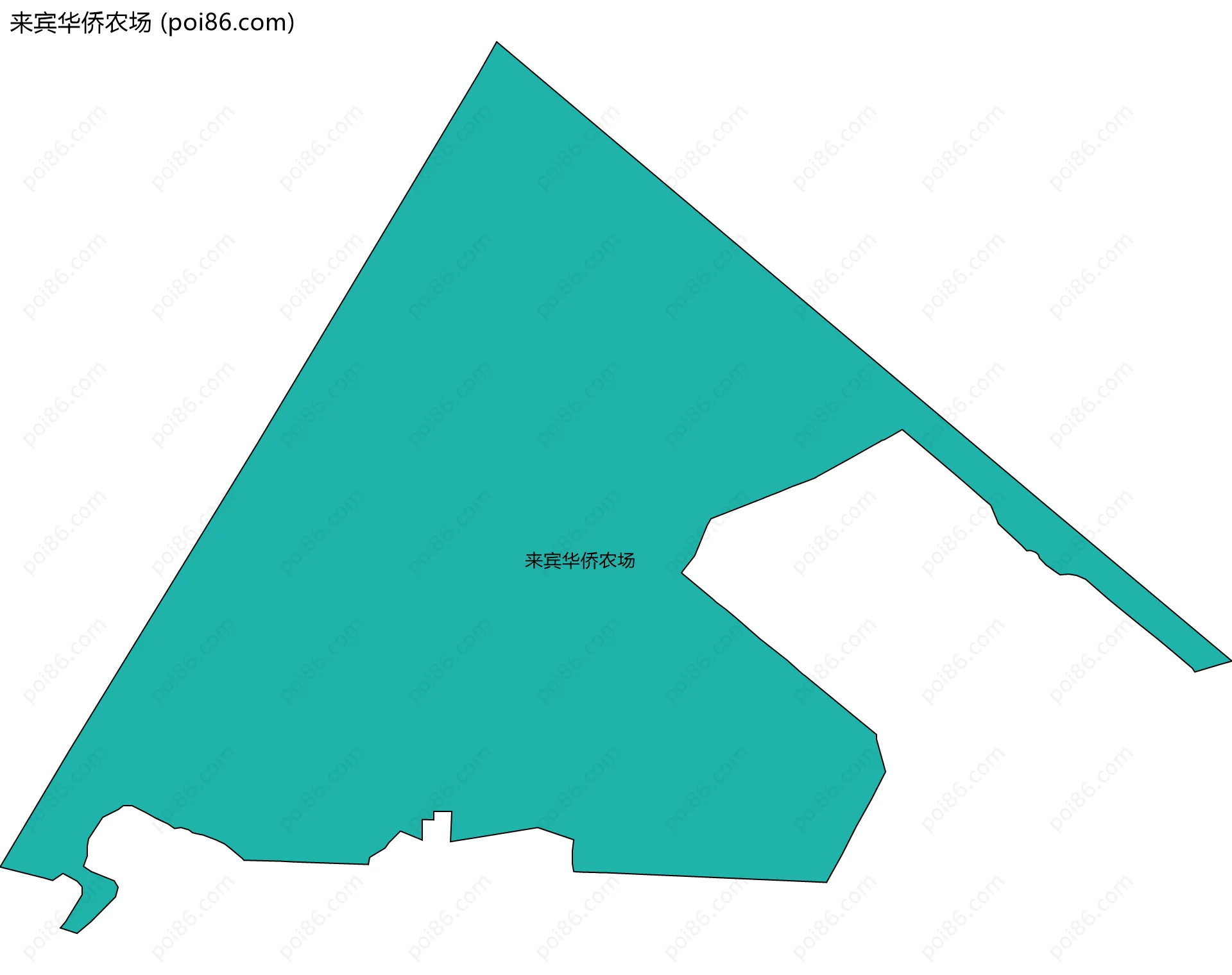 来宾华侨农场边界地图