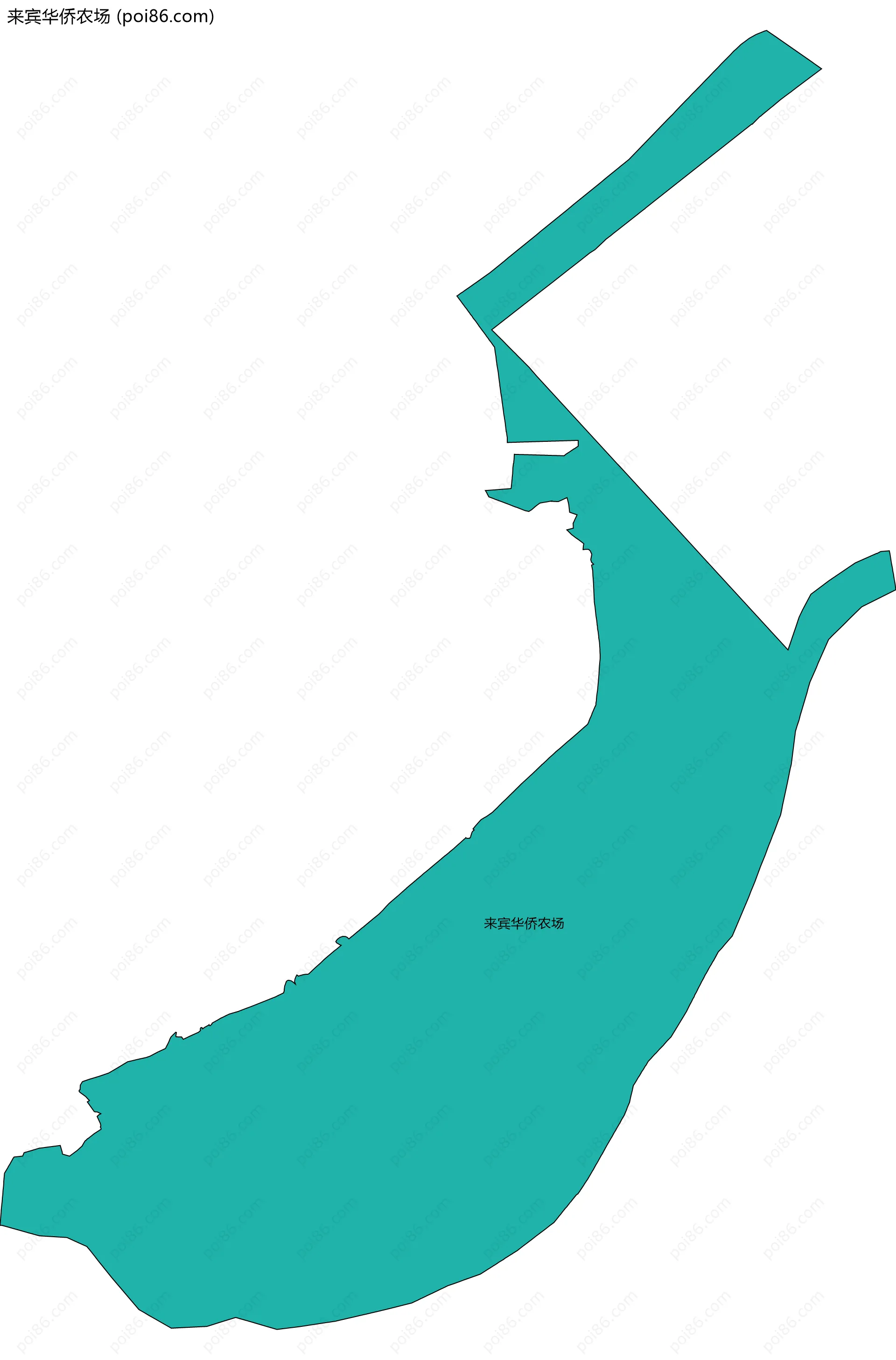 来宾华侨农场边界地图