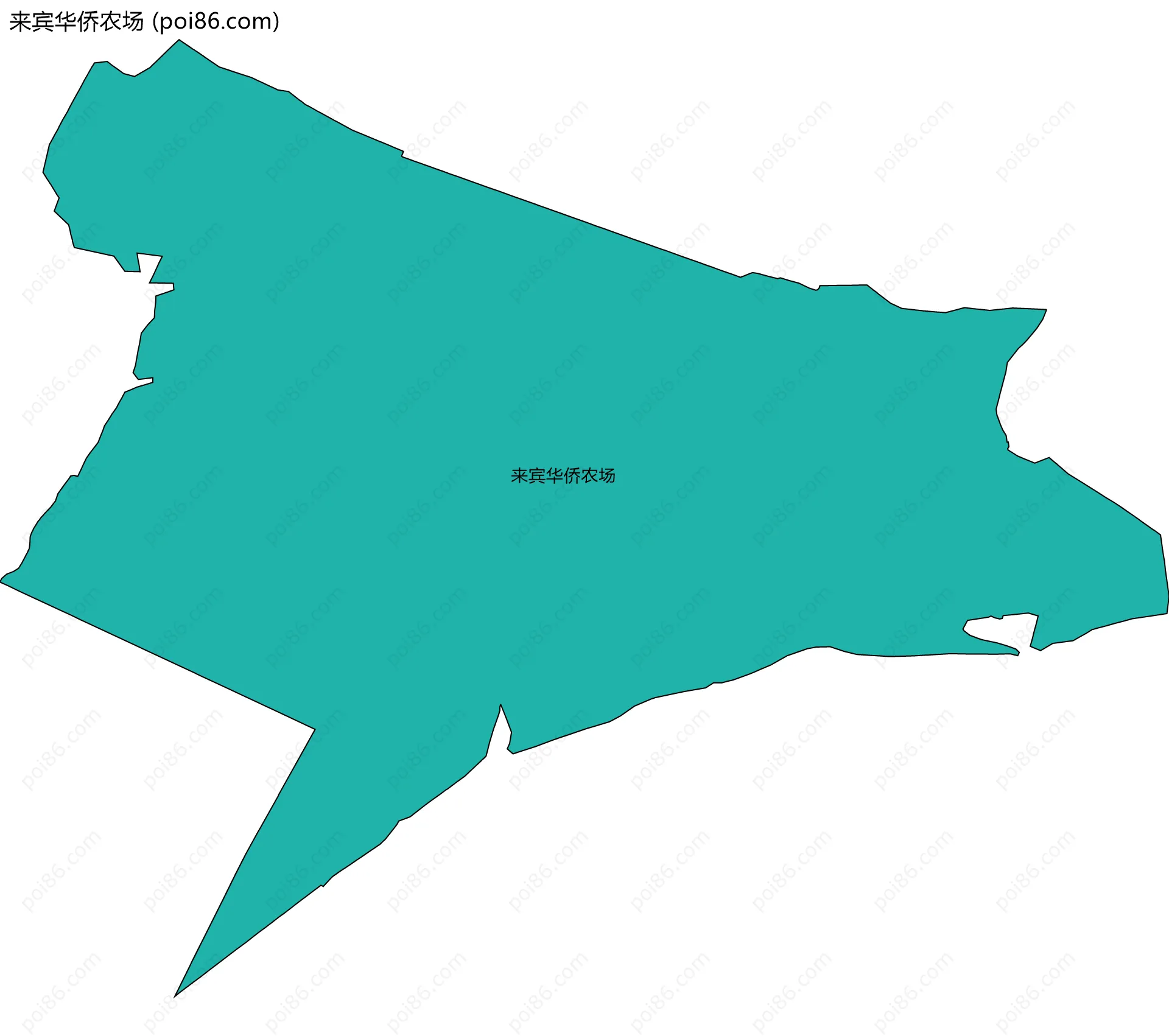 来宾华侨农场边界地图