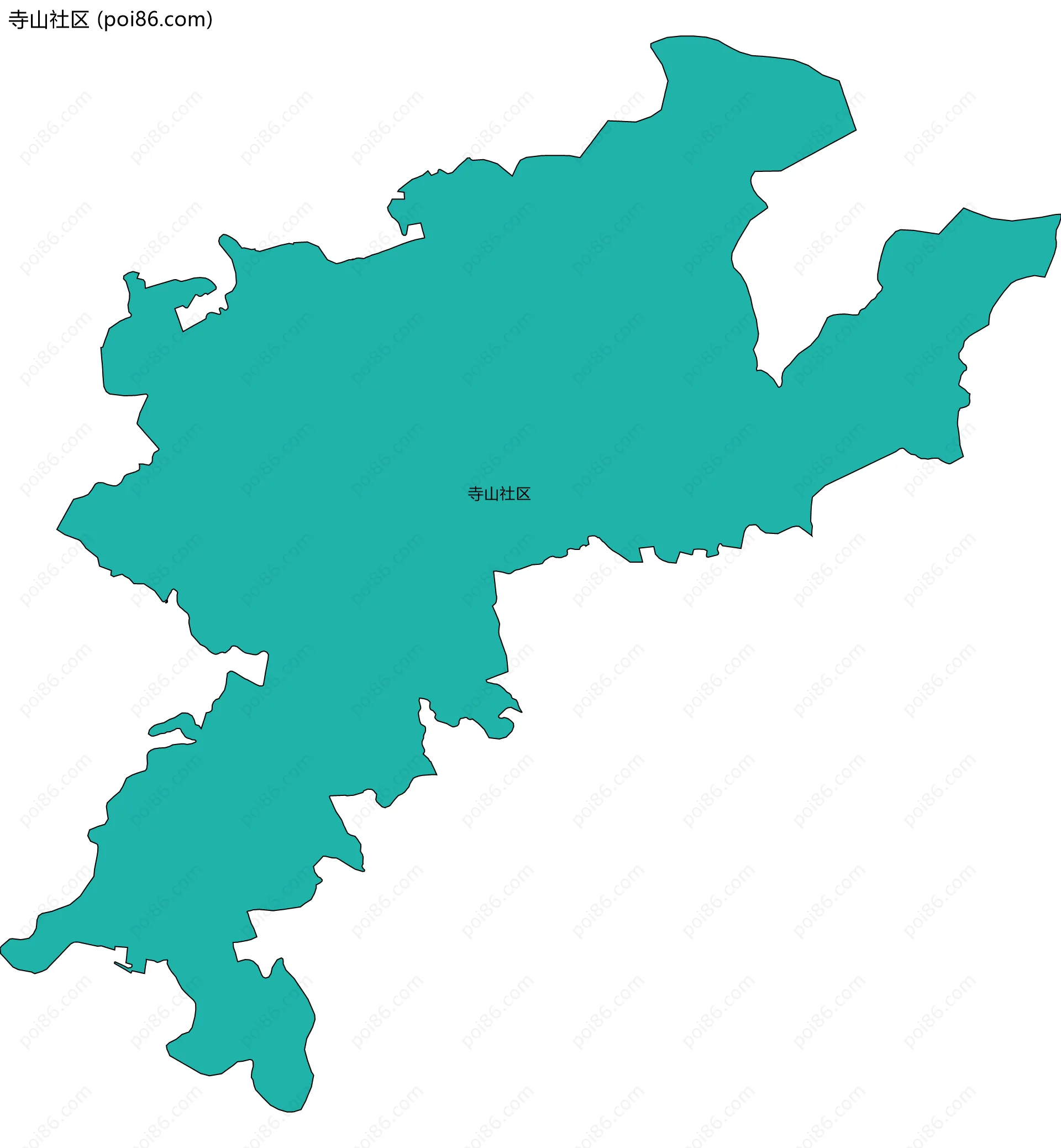 寺山社区边界地图