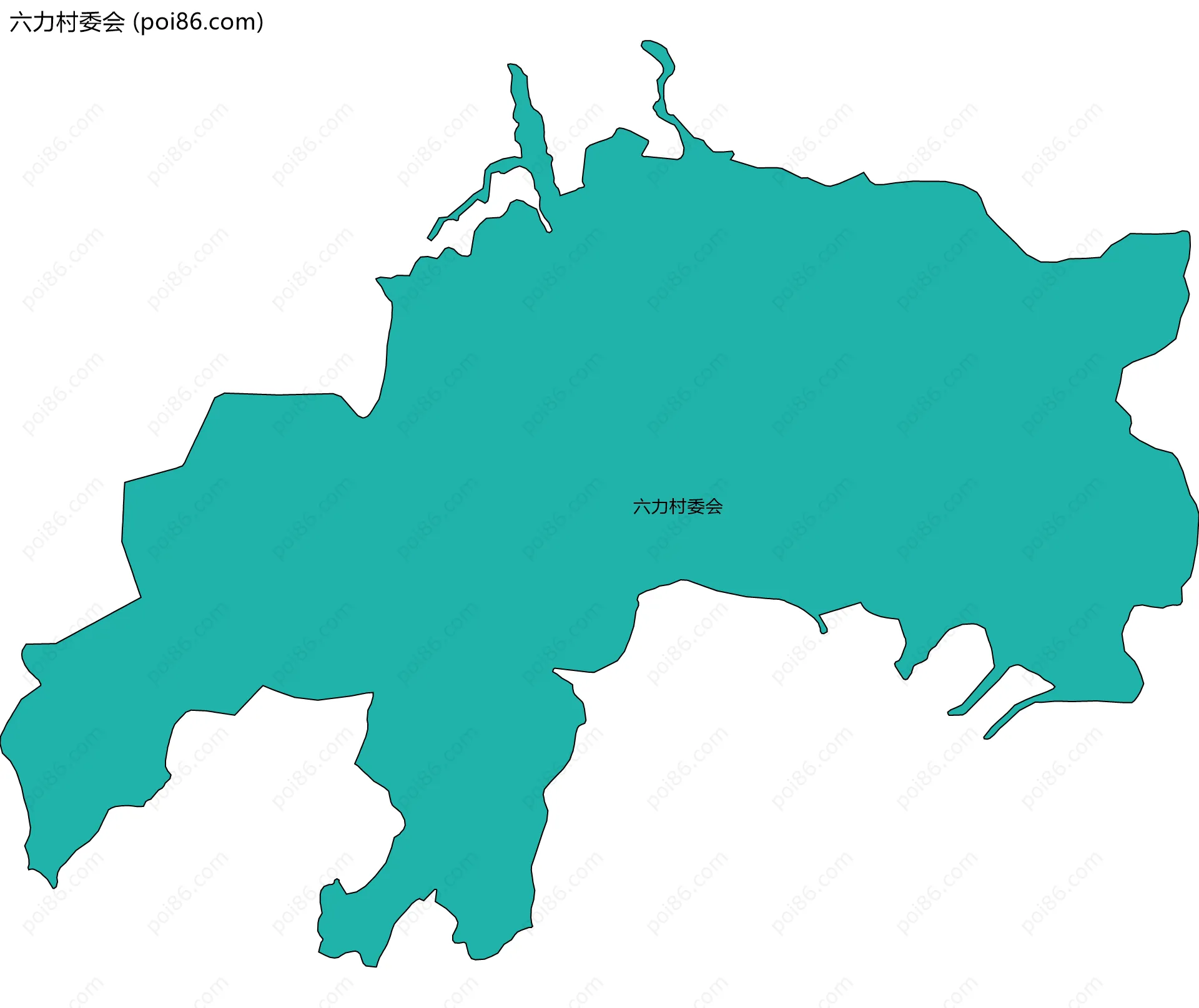 六力村委会边界地图