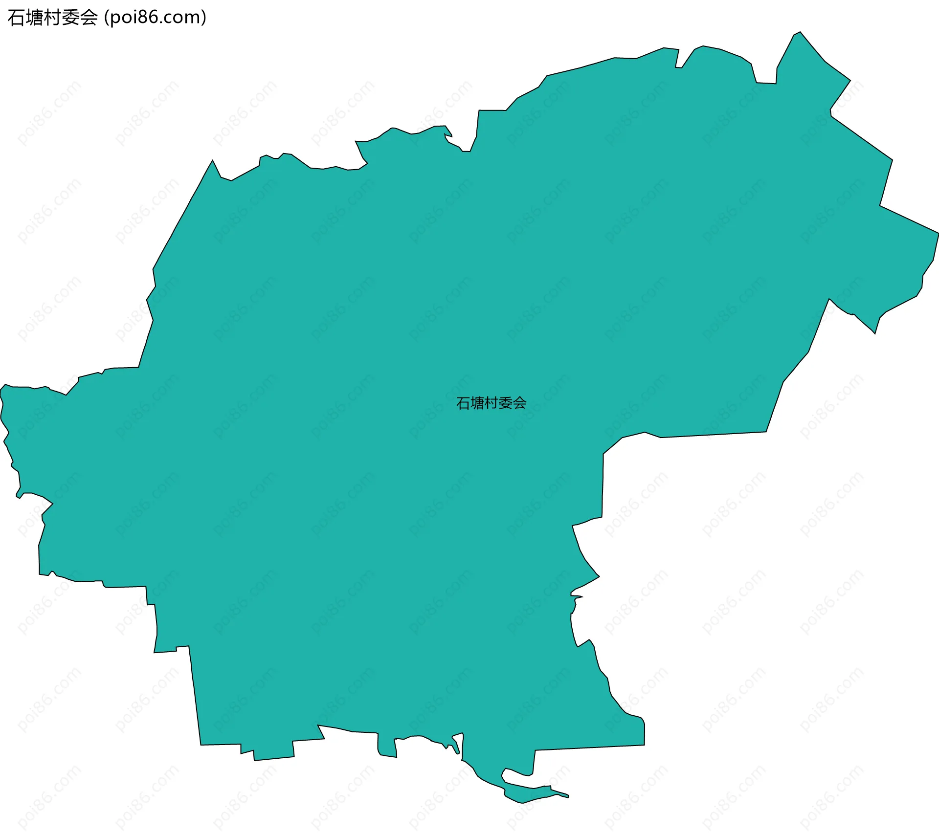 石塘村委会边界地图
