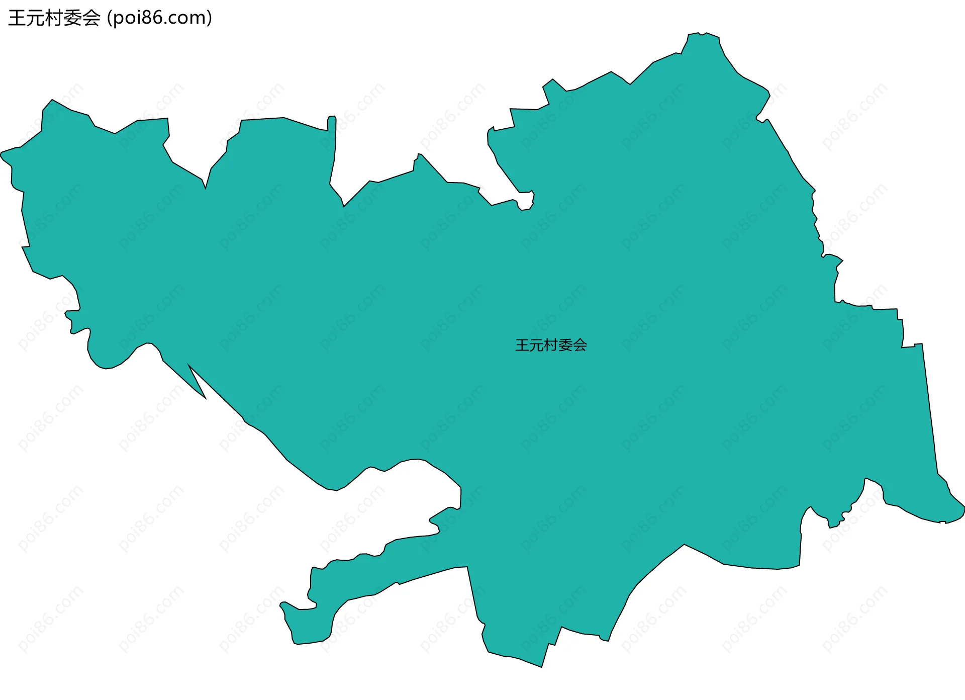王元村委会边界地图