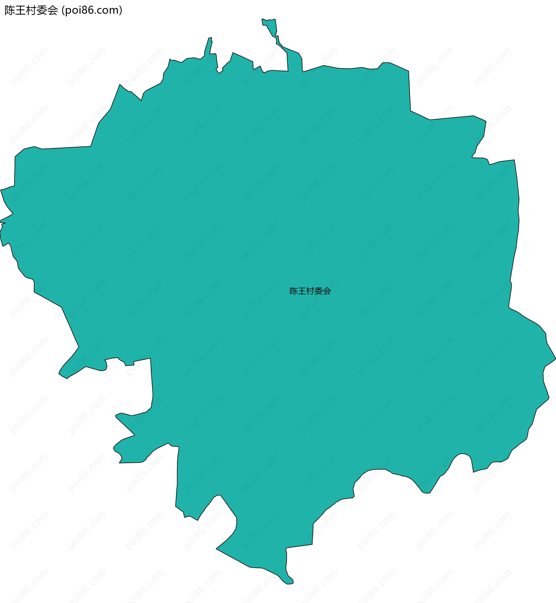 陈王村委会边界地图