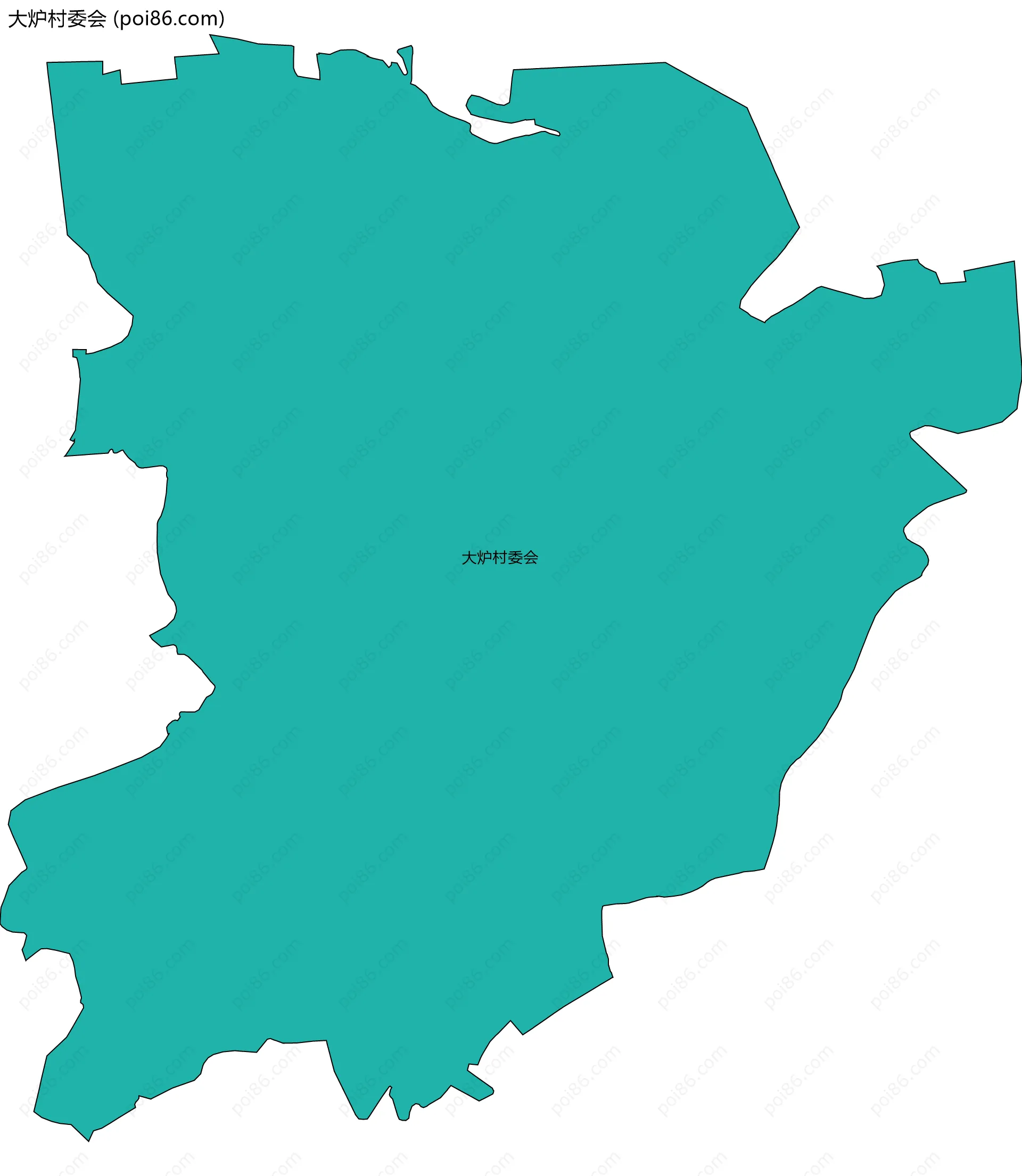 大炉村委会边界地图