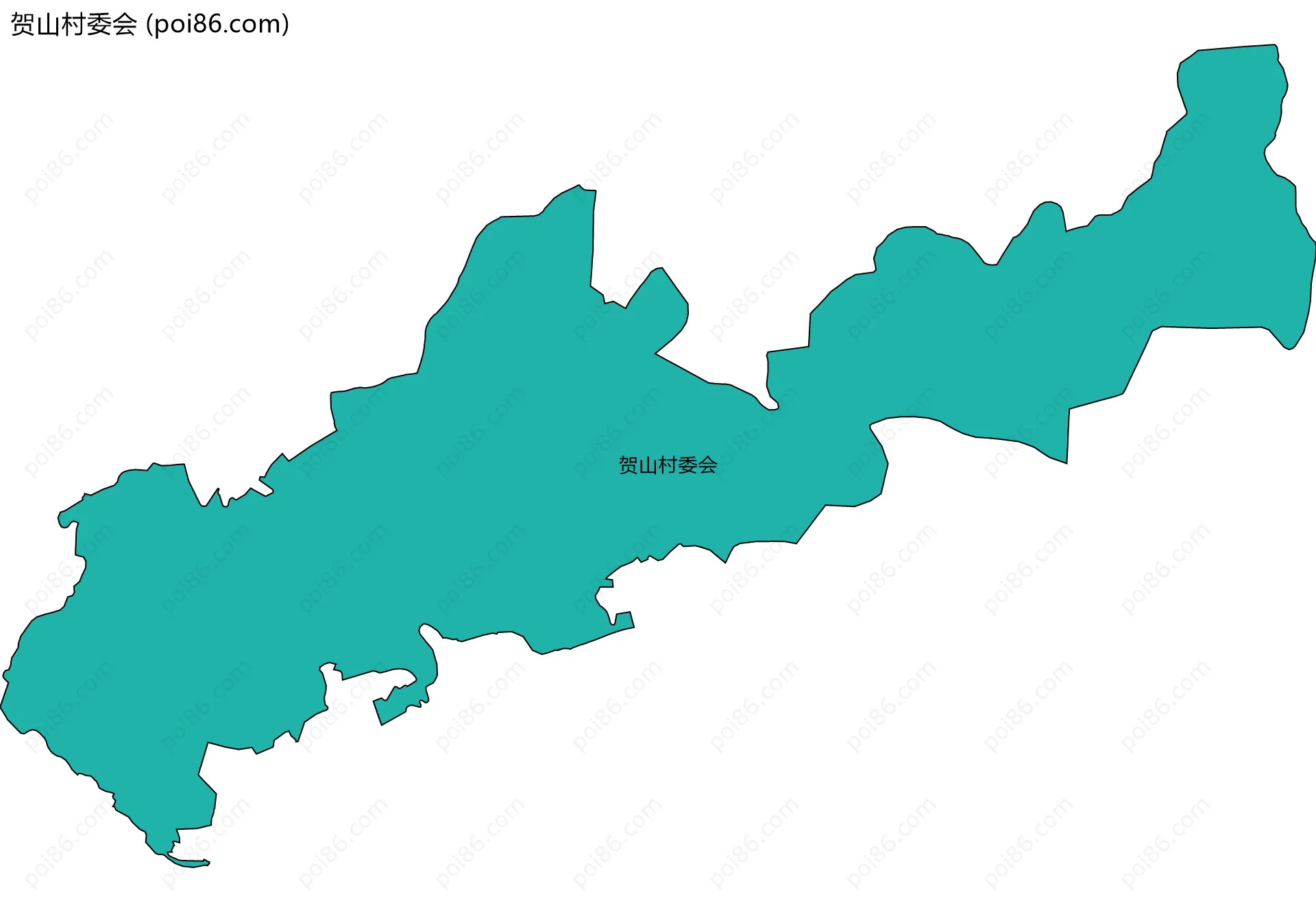 贺山村委会边界地图