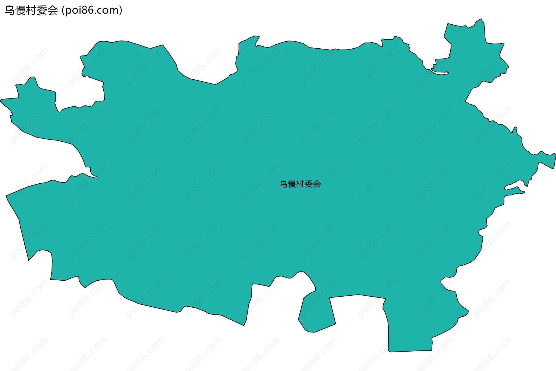 乌慢村委会边界地图