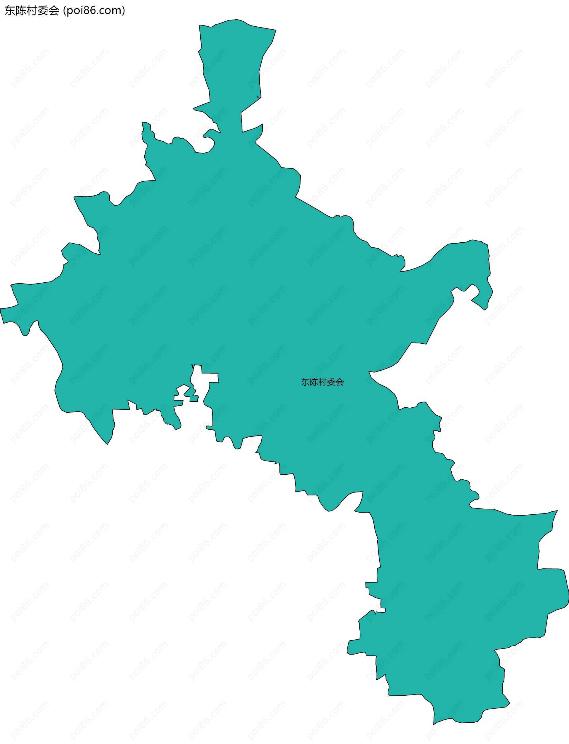 东陈村委会边界地图
