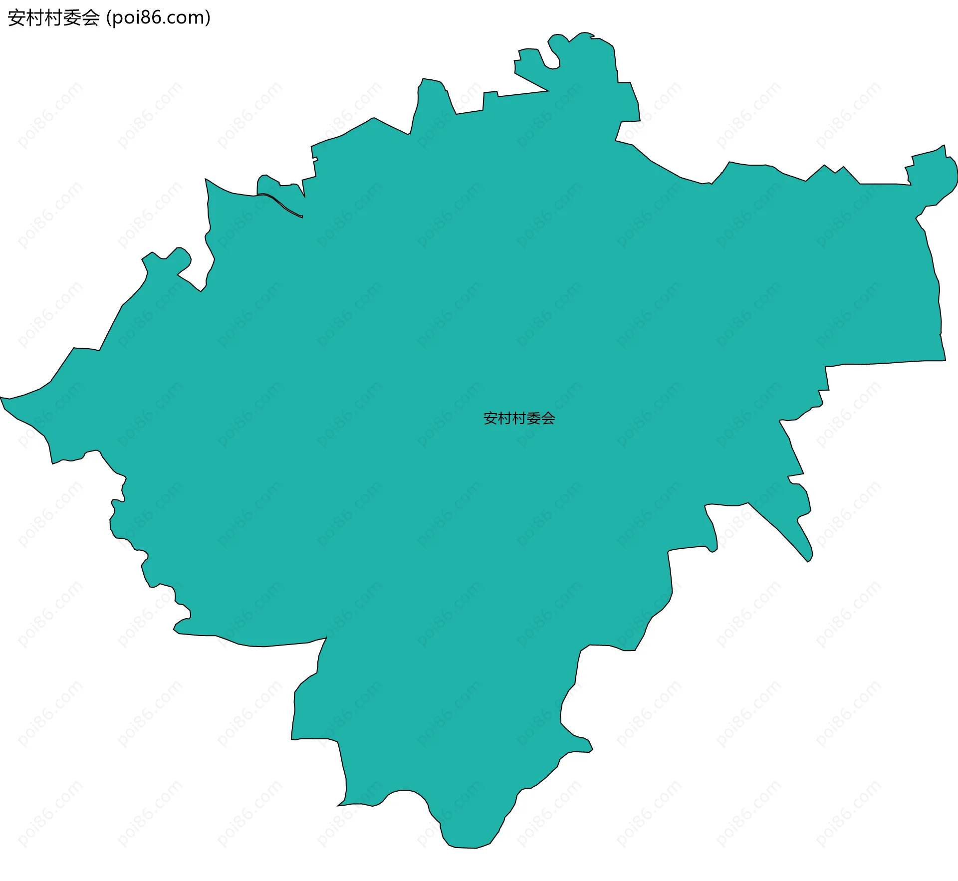 安村村委会边界地图